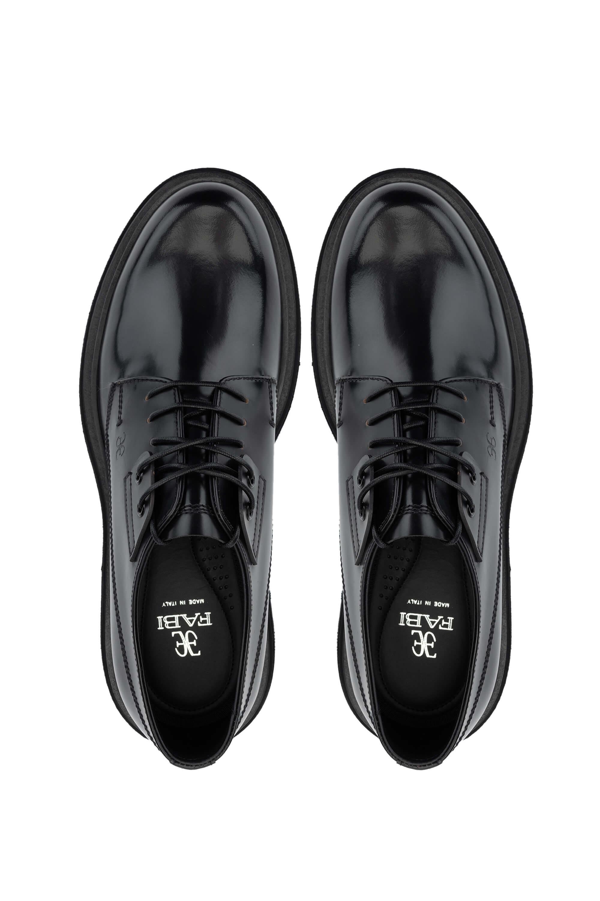 Fabi Erkek Hakiki Deri Siyah Klasik Ayakkabı