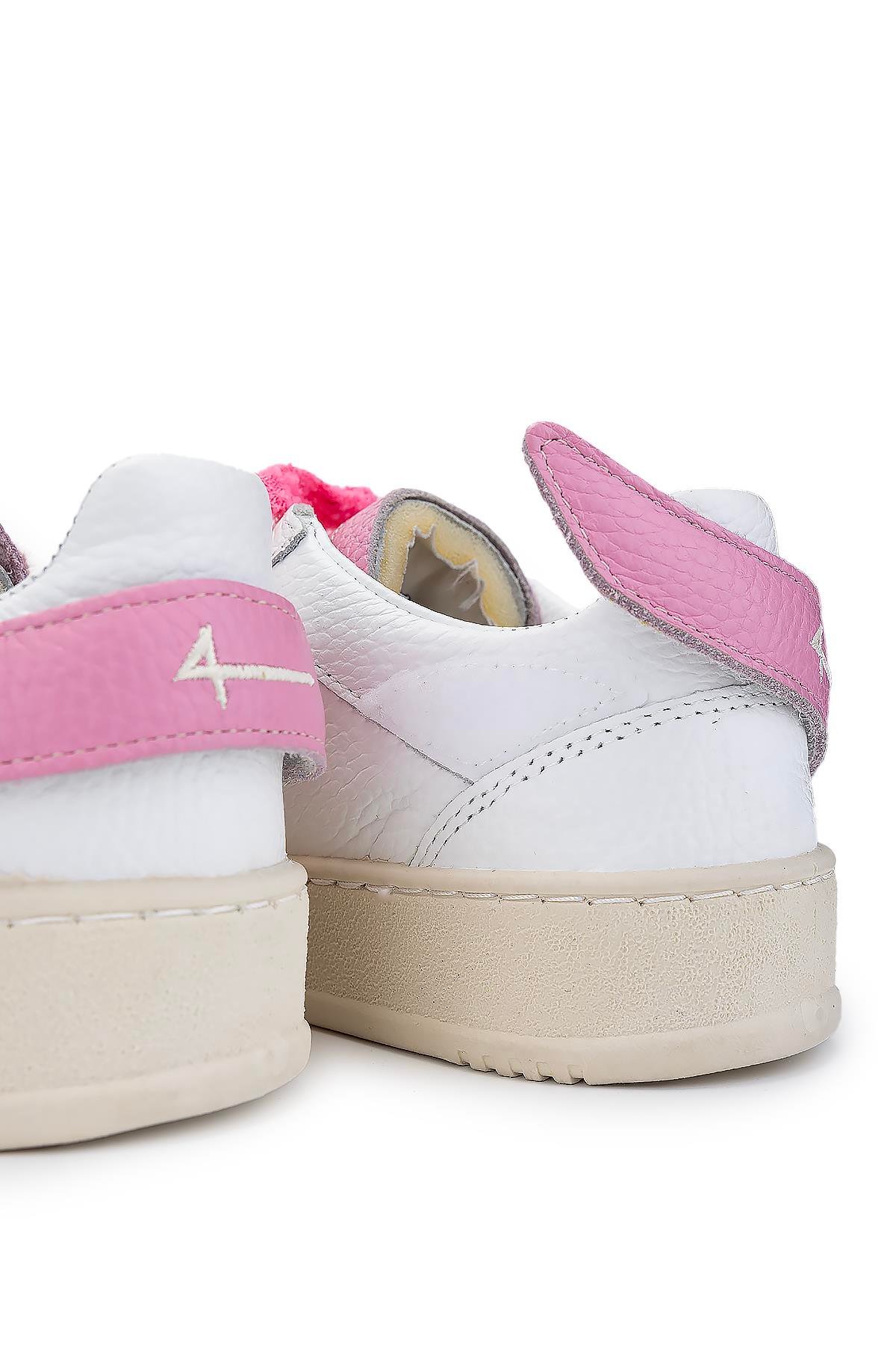 Fourline Kadın Hakiki Deri Beyaz/Pembe Sneakers & Spor Ayakkabı