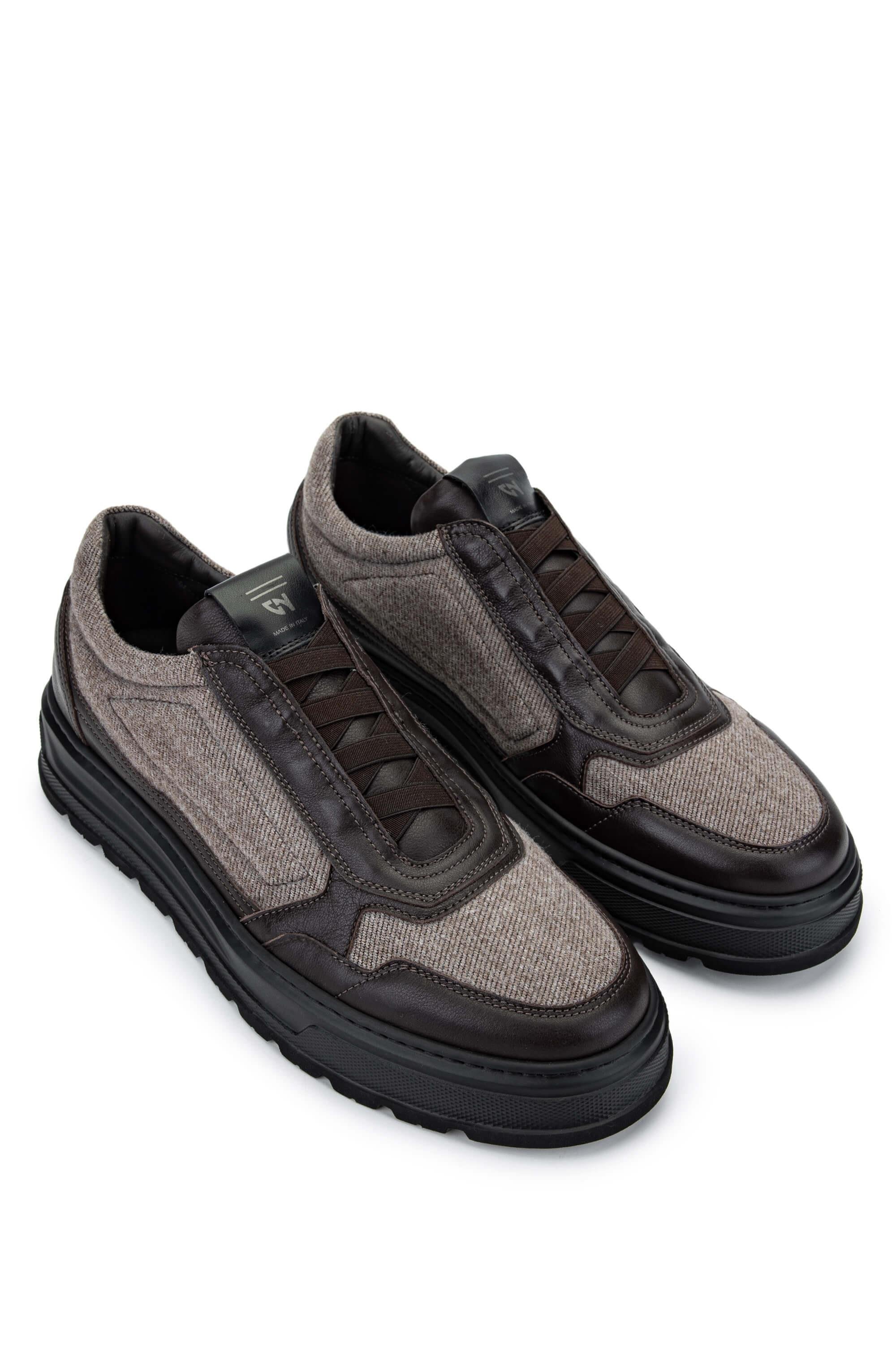 Giampiero Nicola Erkek Hakiki Deri Kahverengi Casual Ayakkabı