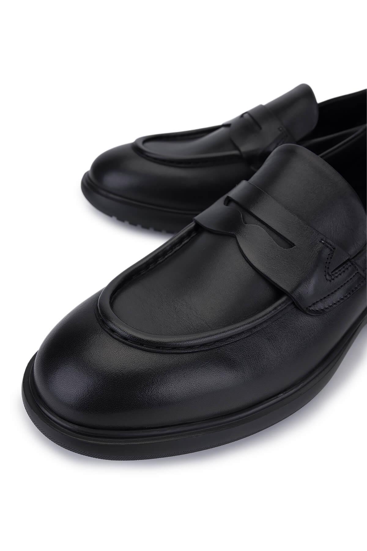 Giampiero Nicola Erkek Hakiki Deri Siyah Casual Ayakkabı