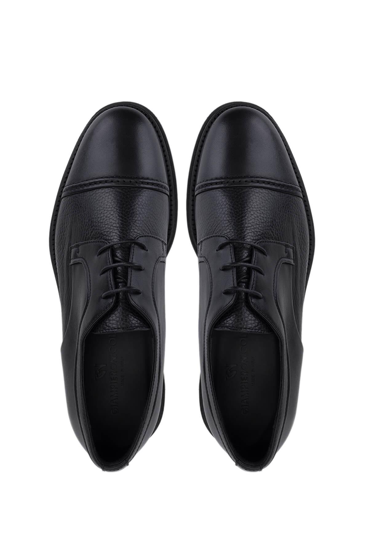 Giampiero Nicola Erkek Hakiki Deri Siyah Klasik Ayakkabı
