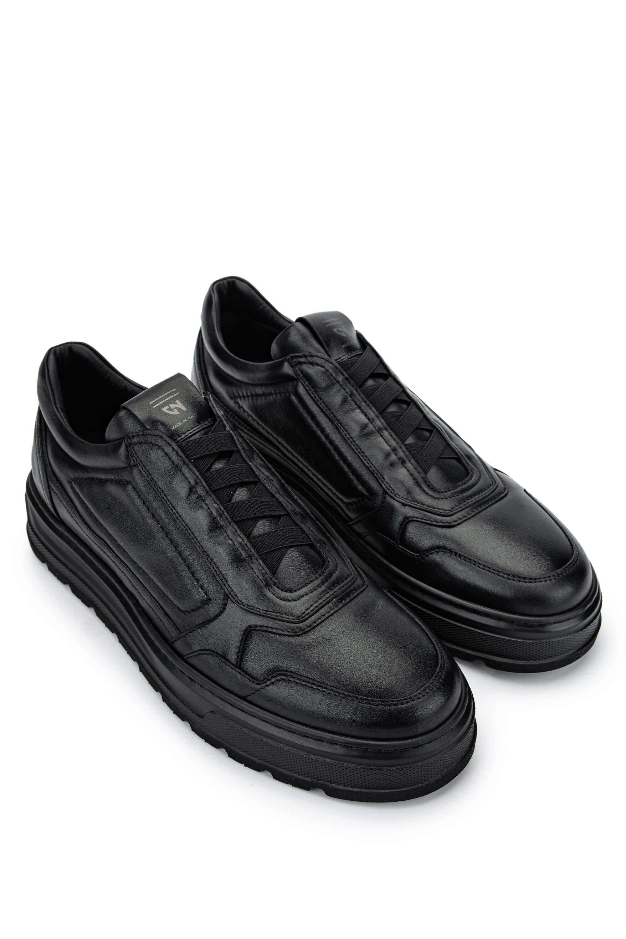 Giampiero Nicola Erkek Hakiki Deri Siyah Casual Ayakkabı