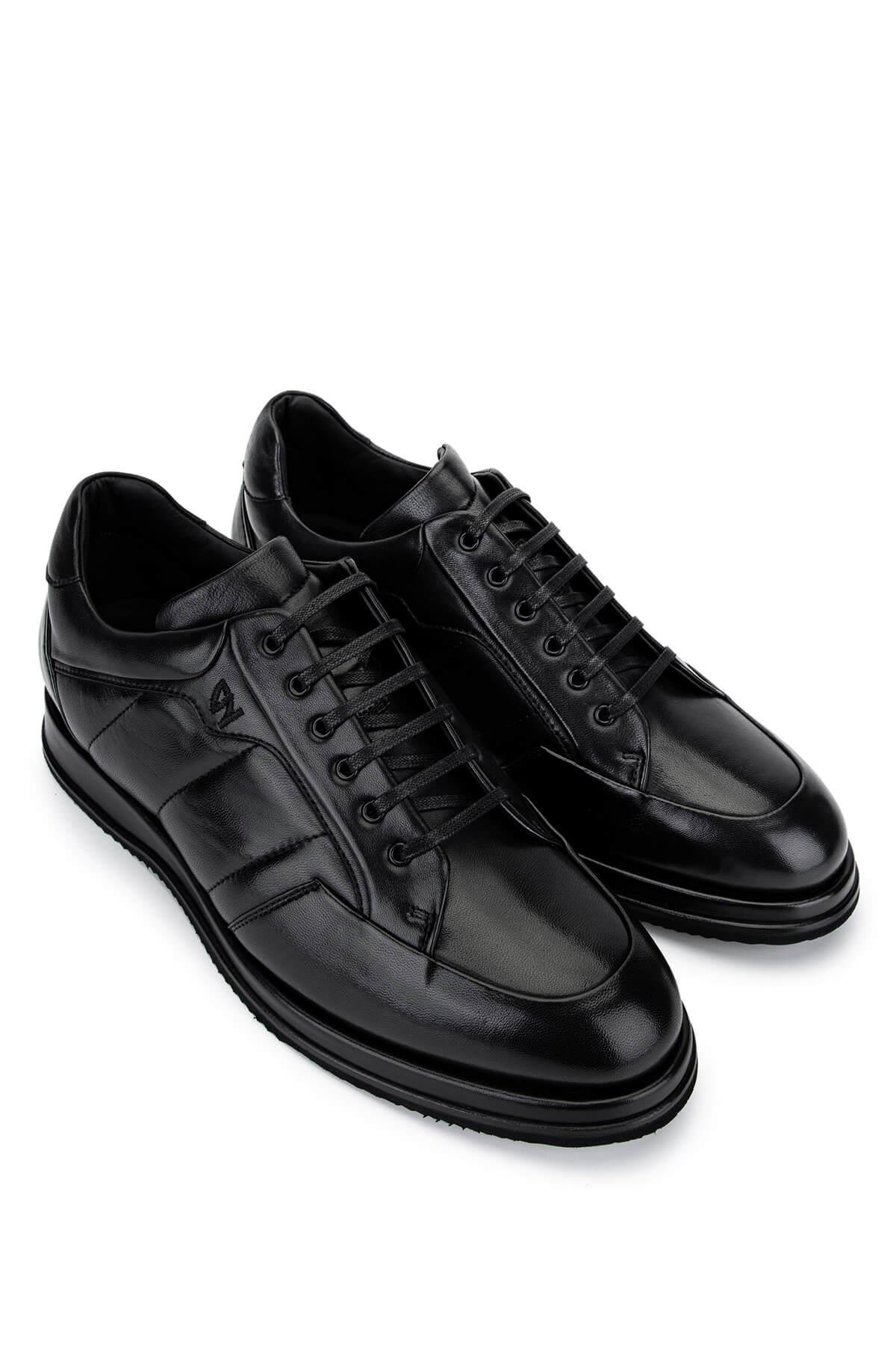 Giampiero Nicola Erkek Hakiki Deri Siyah Casual Ayakkabı