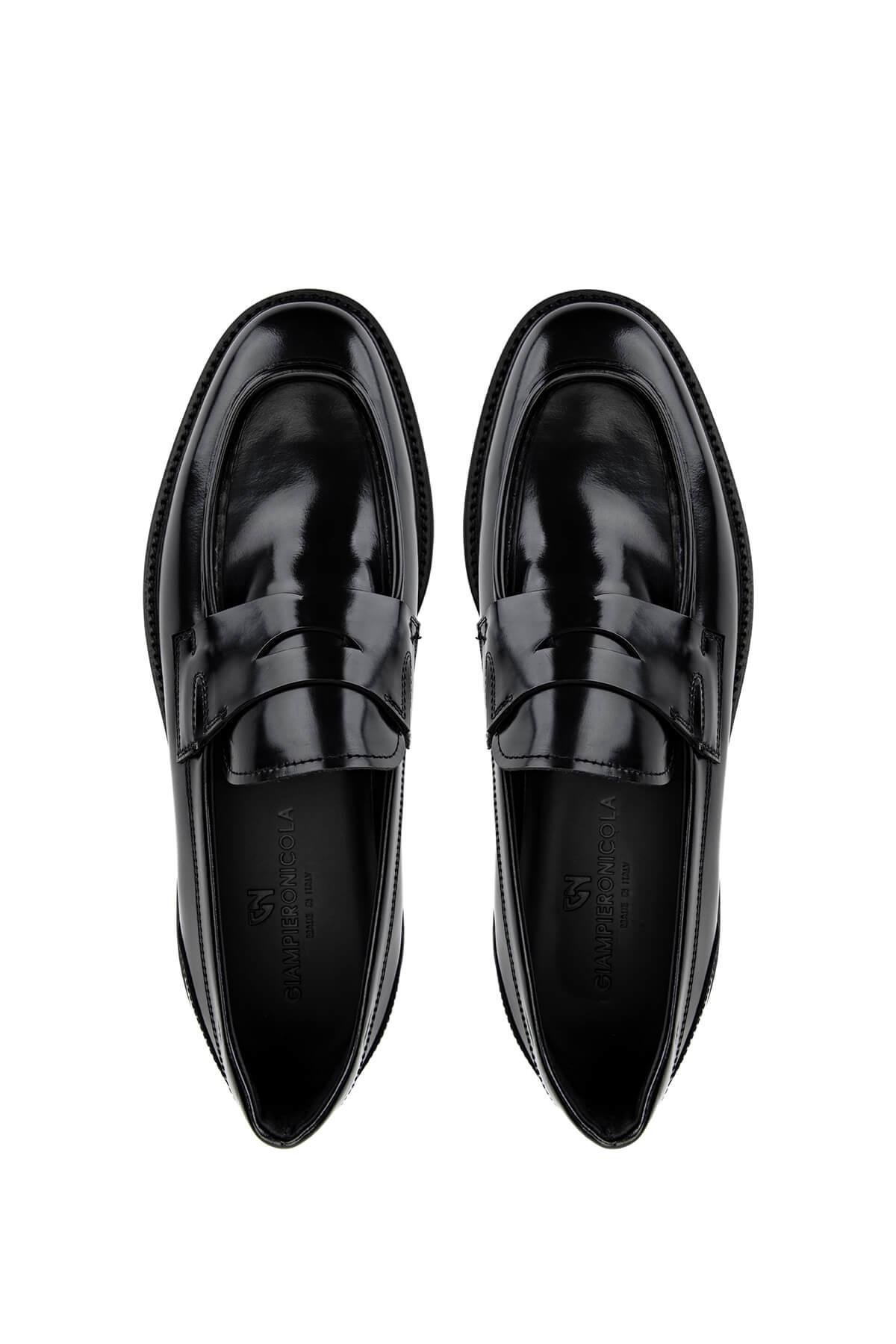 Giampiero Nicola Erkek Hakiki Deri Siyah Casual Ayakkabı