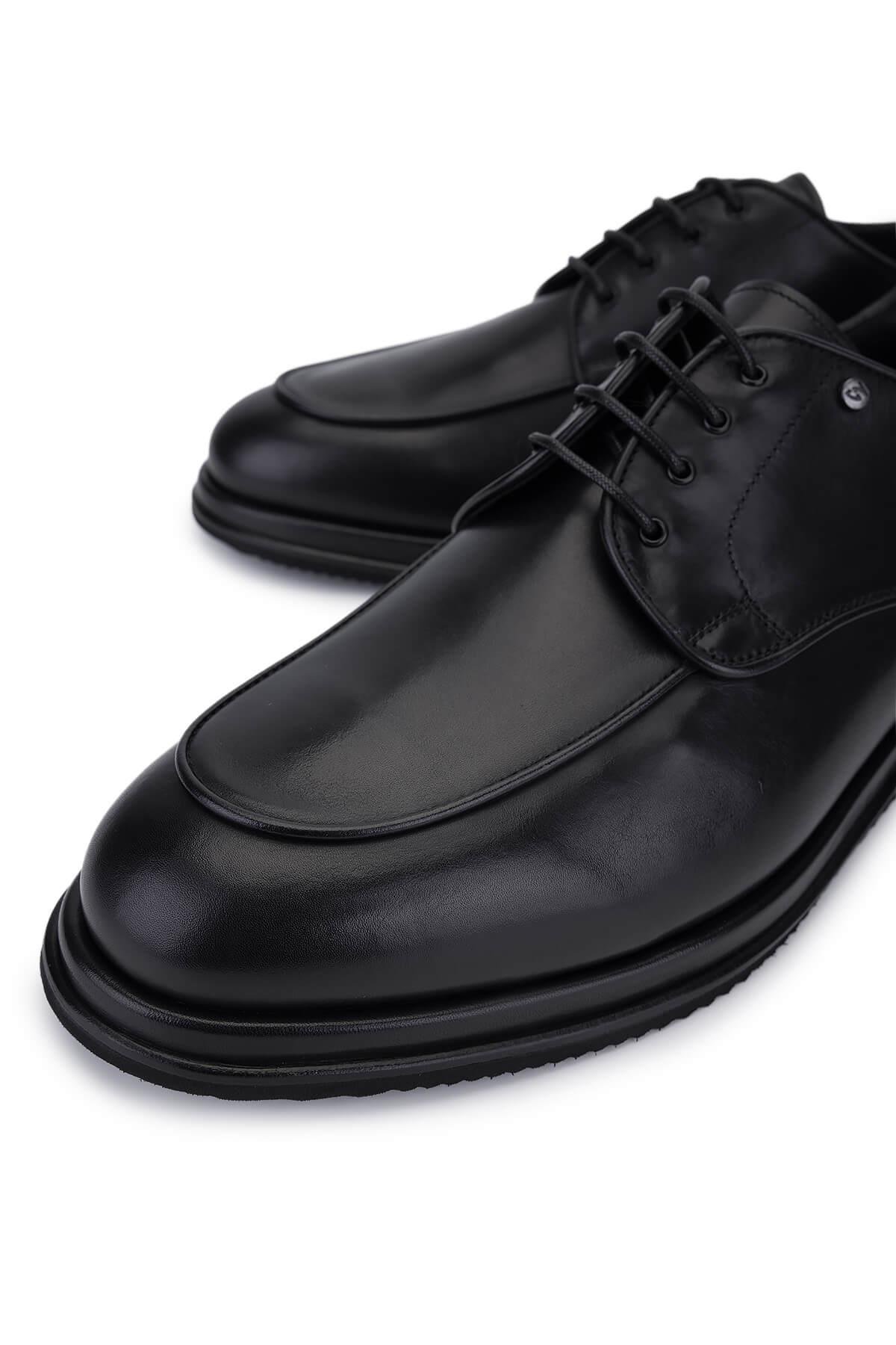 Giampiero Nicola Erkek Hakiki Deri Siyah Klasik Ayakkabı