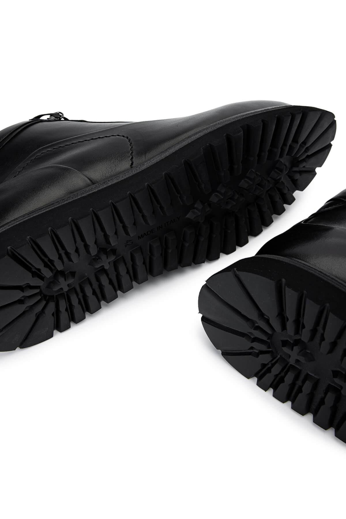 Giampiero Nicola Erkek Hakiki Deri Siyah Bot