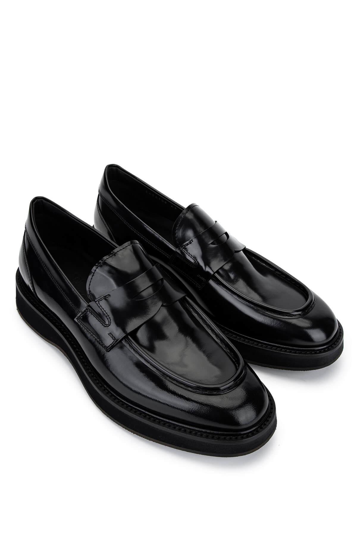 Giampiero Nicola Erkek Hakiki Deri Siyah Casual Ayakkabı