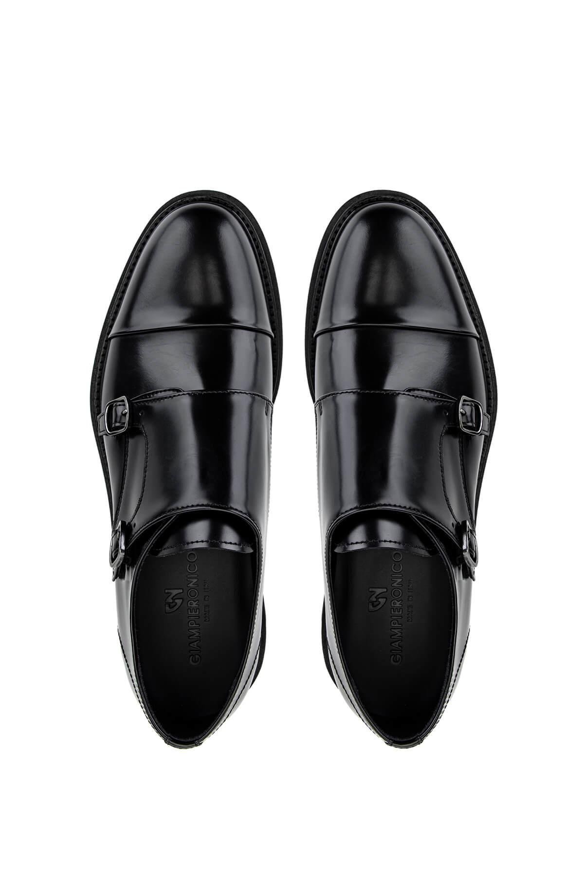 Giampiero Nicola Erkek Hakiki Deri Siyah Casual Ayakkabı