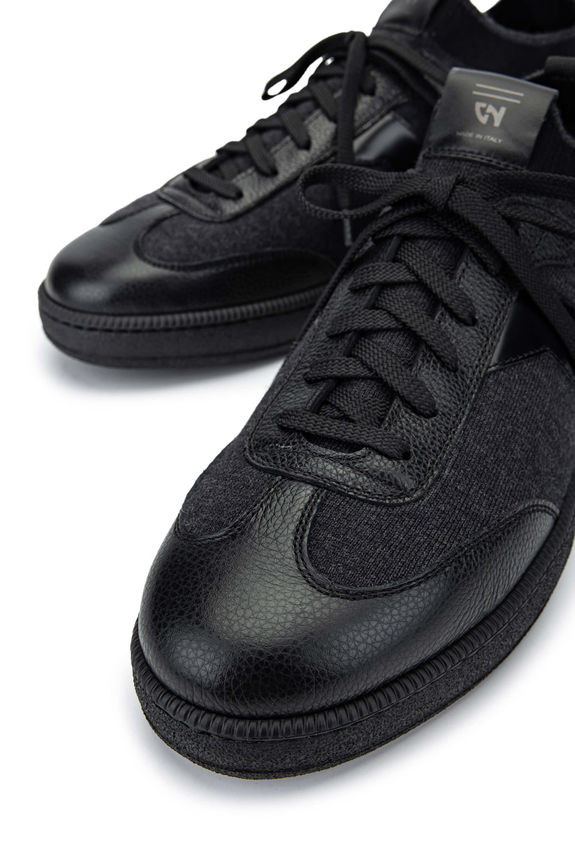 Giampiero Nicola Erkek Hakiki Deri Siyah Casual Ayakkabı