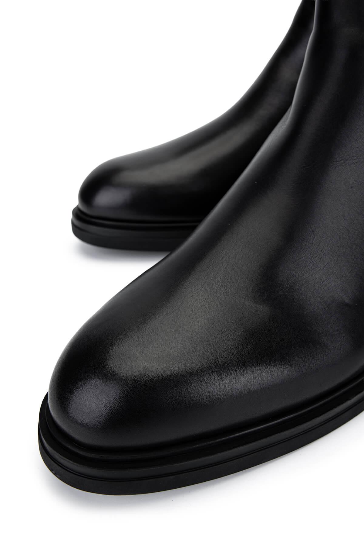 Giampiero Nicola Erkek Hakiki Deri Siyah Bot