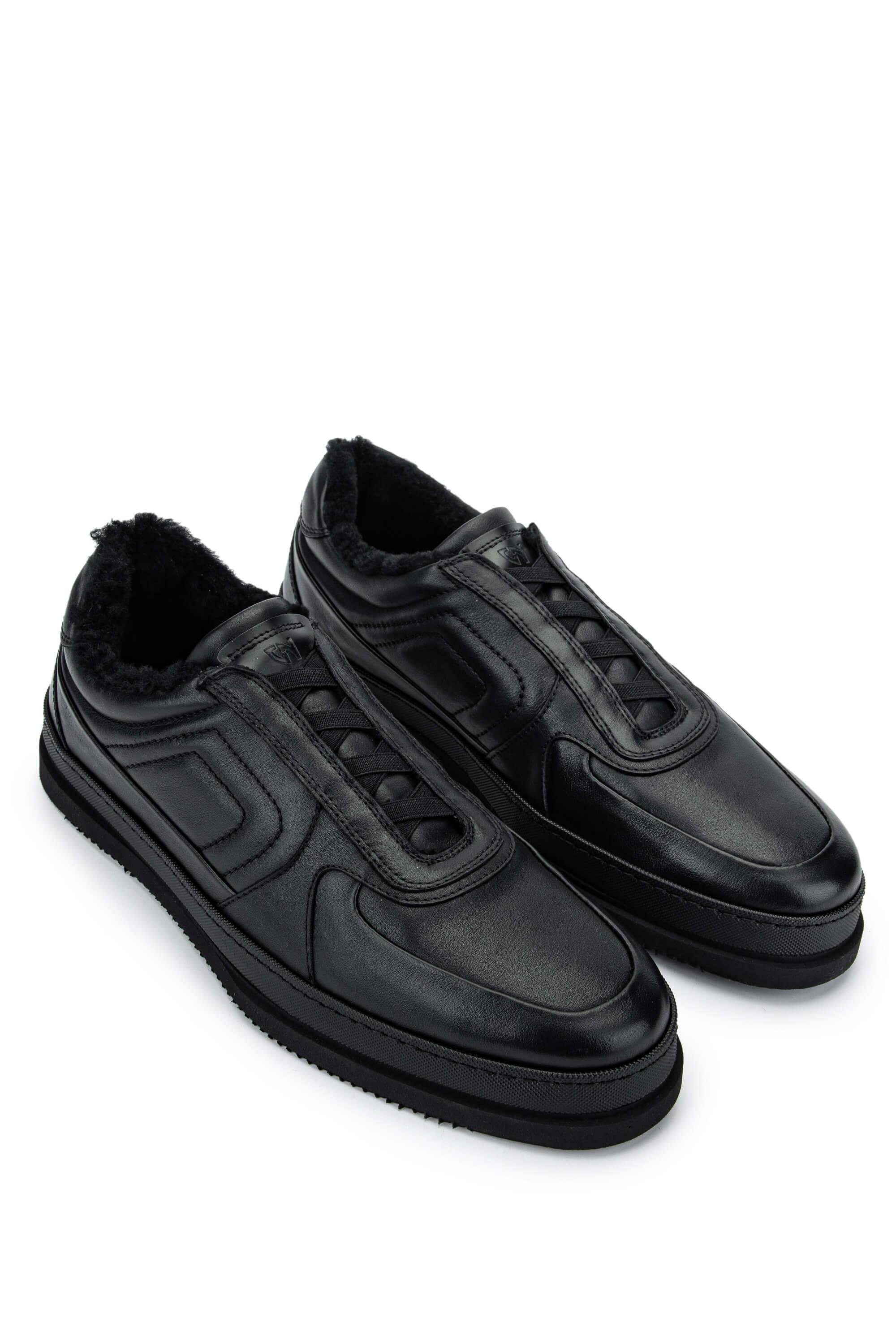 Giampiero Nicola Erkek Hakiki Deri Siyah Casual Ayakkabı