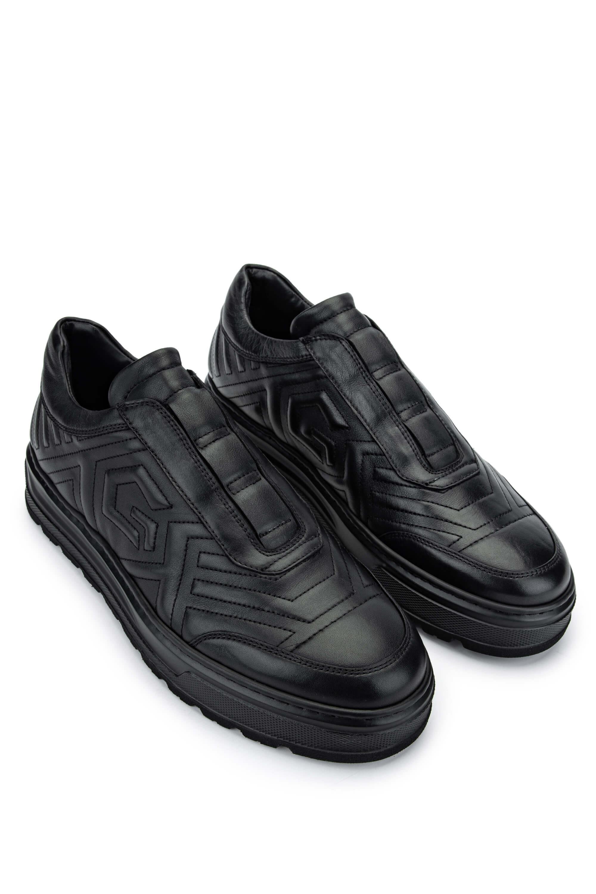 Giampiero Nicola Erkek Hakiki Deri Siyah Casual Ayakkabı