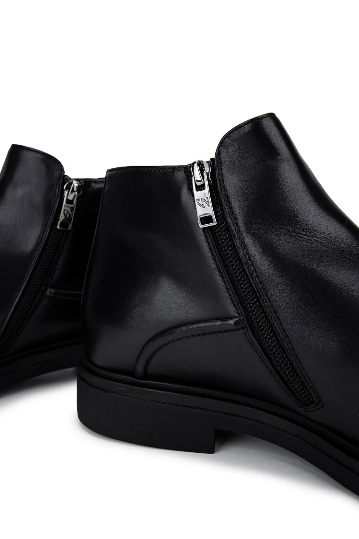 Giampiero Nicola Erkek Hakiki Deri Siyah Bot