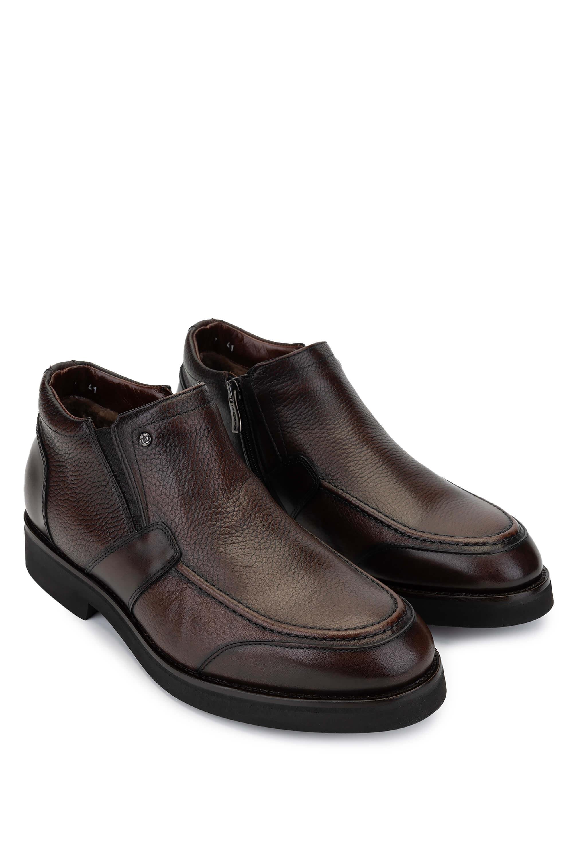 Mario Bruni Erkek Hakiki Deri Koyu Kahve Casual Bot