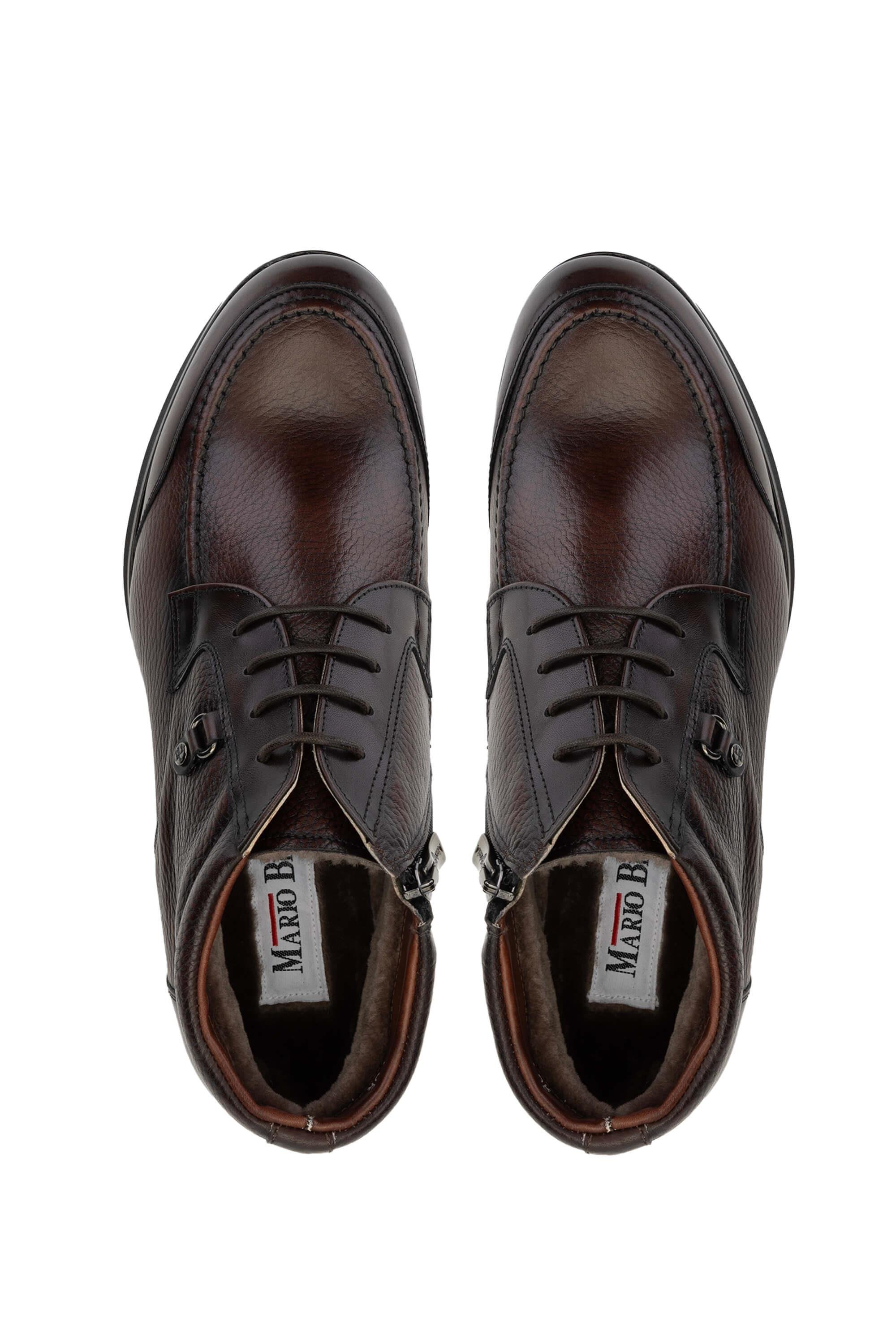 Mario Bruni Erkek Hakiki Deri Koyu Kahve Casual Bot