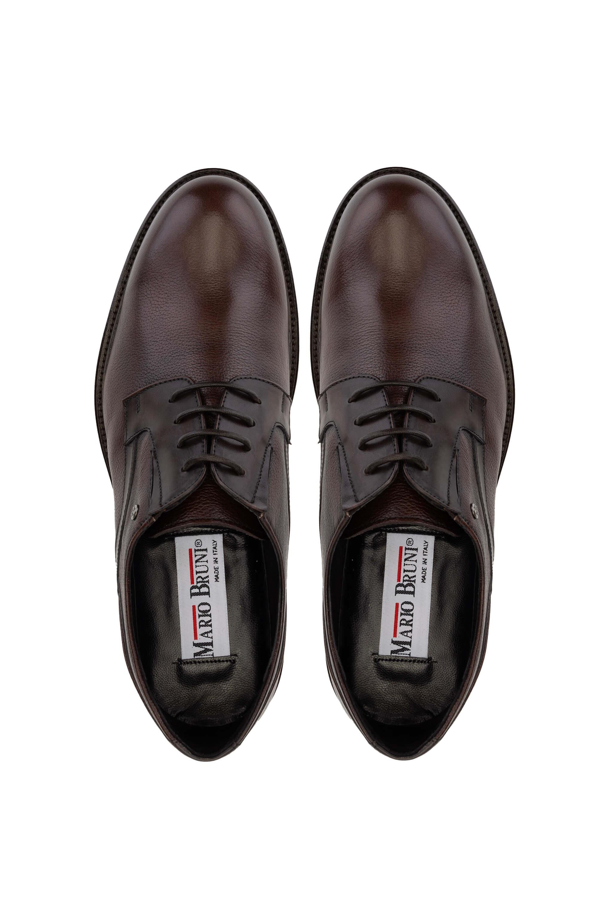 Mario Bruni Erkek Hakiki Deri Koyu Kahve Klasik Ayakkabı