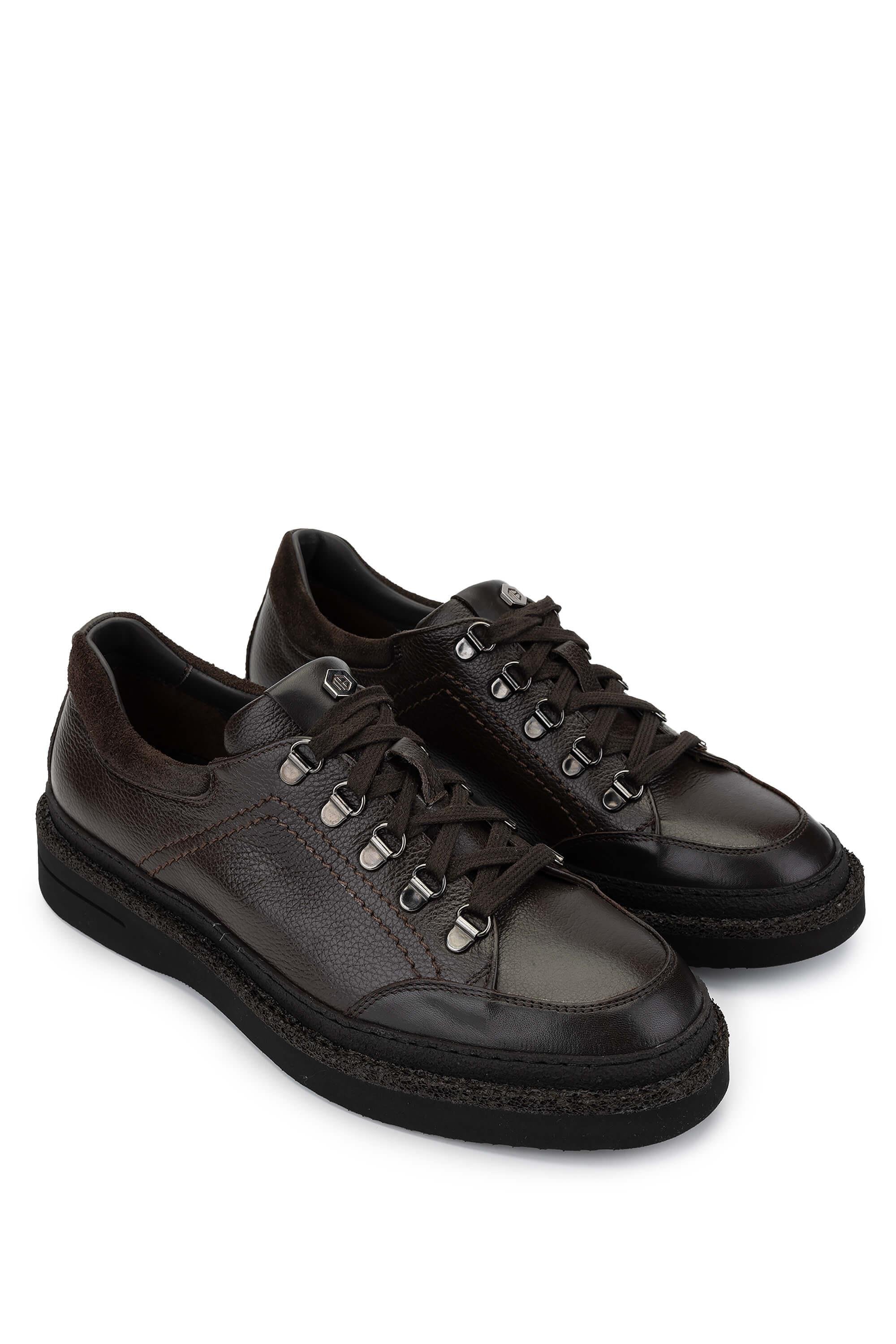 Mario Bruni Erkek Hakiki Deri Koyu Kahve Casual Ayakkabı