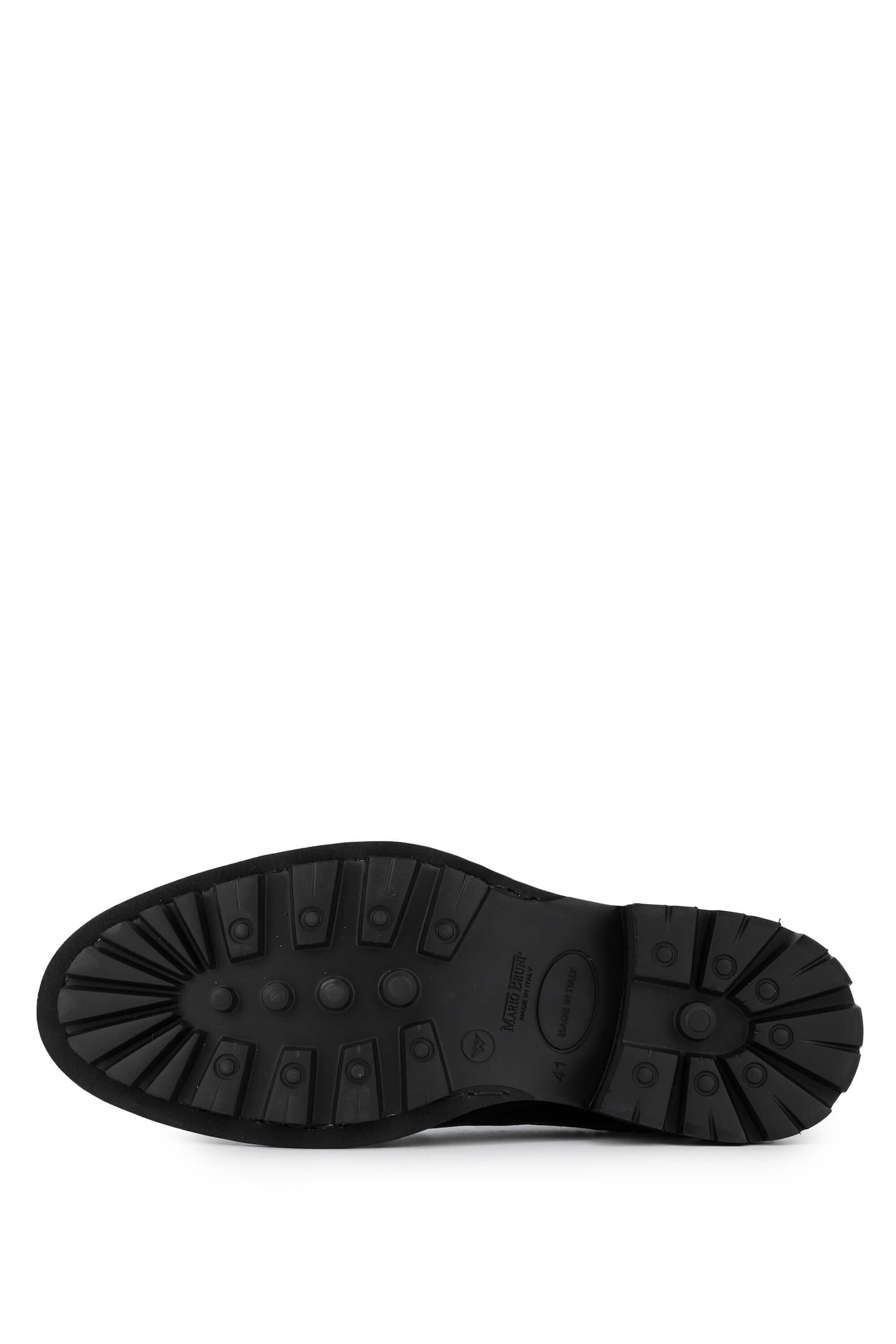 Mario Bruni Erkek Hakiki Deri Siyah Klasik Ayakkabı