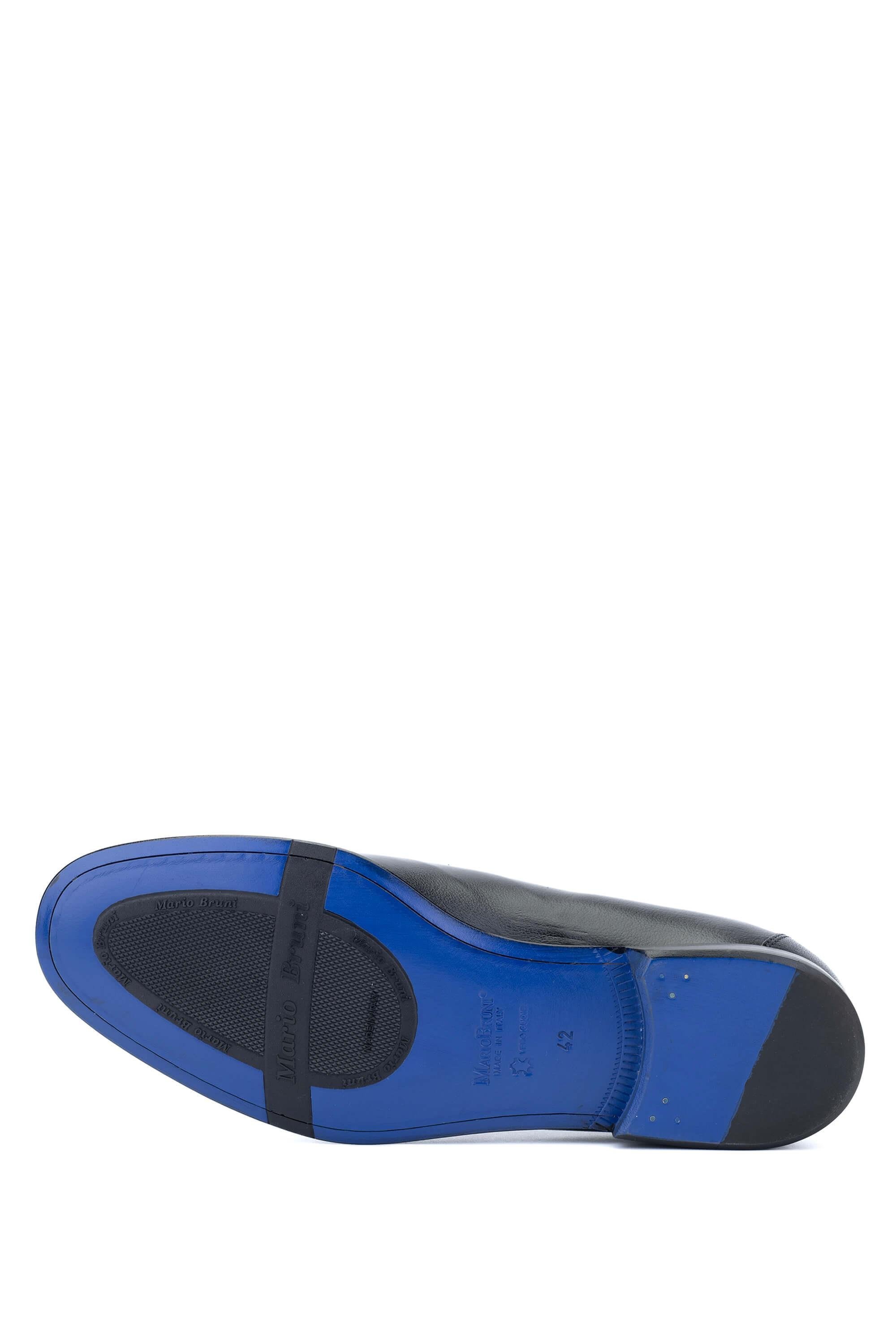 Mario Bruni Erkek Hakiki Deri Siyah Klasik Ayakkabı