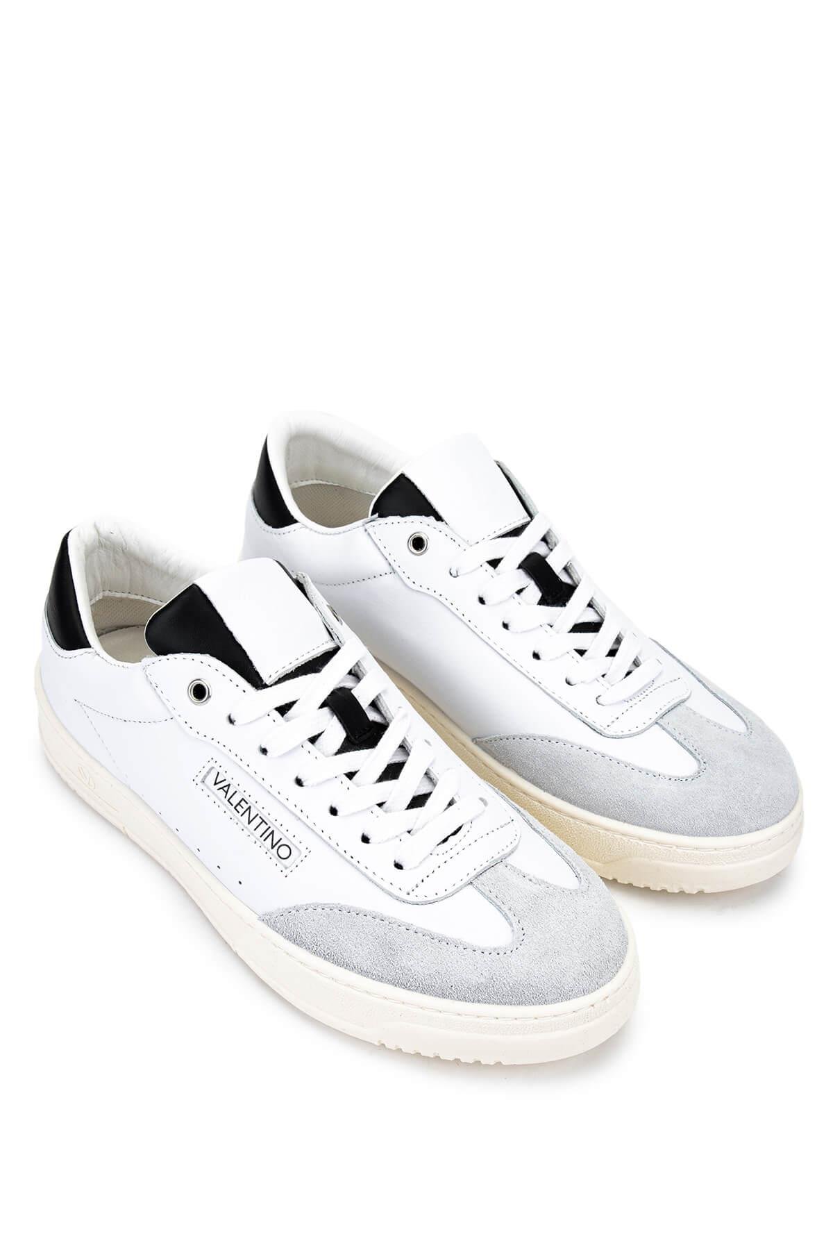 Mario Valentino Erkek Hakiki Deri Beyaz/Siyah Sneakers & Spor Ayakkabı