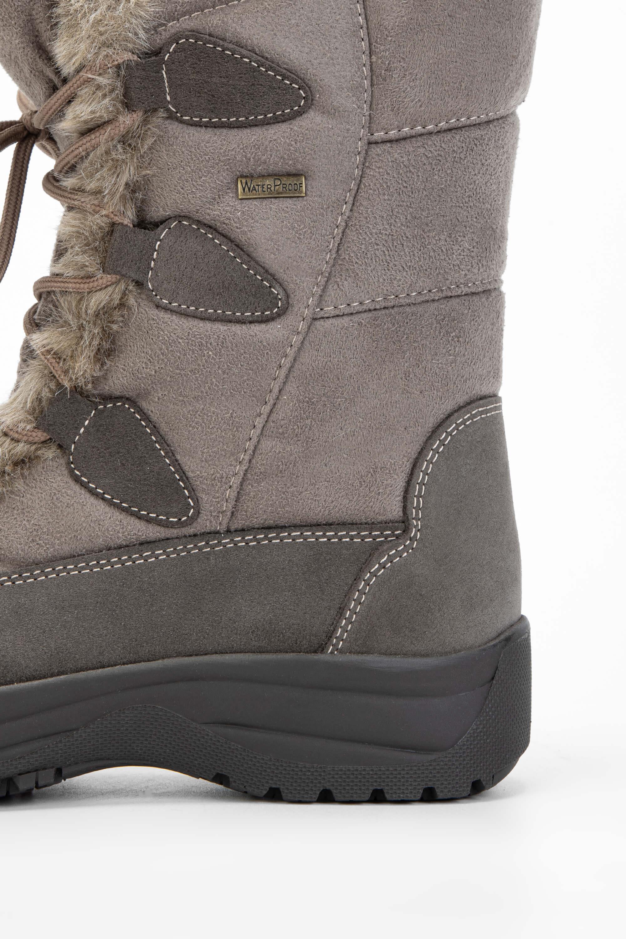 OTHREE Kadın Deri & Tekstil Bej Kar Botu