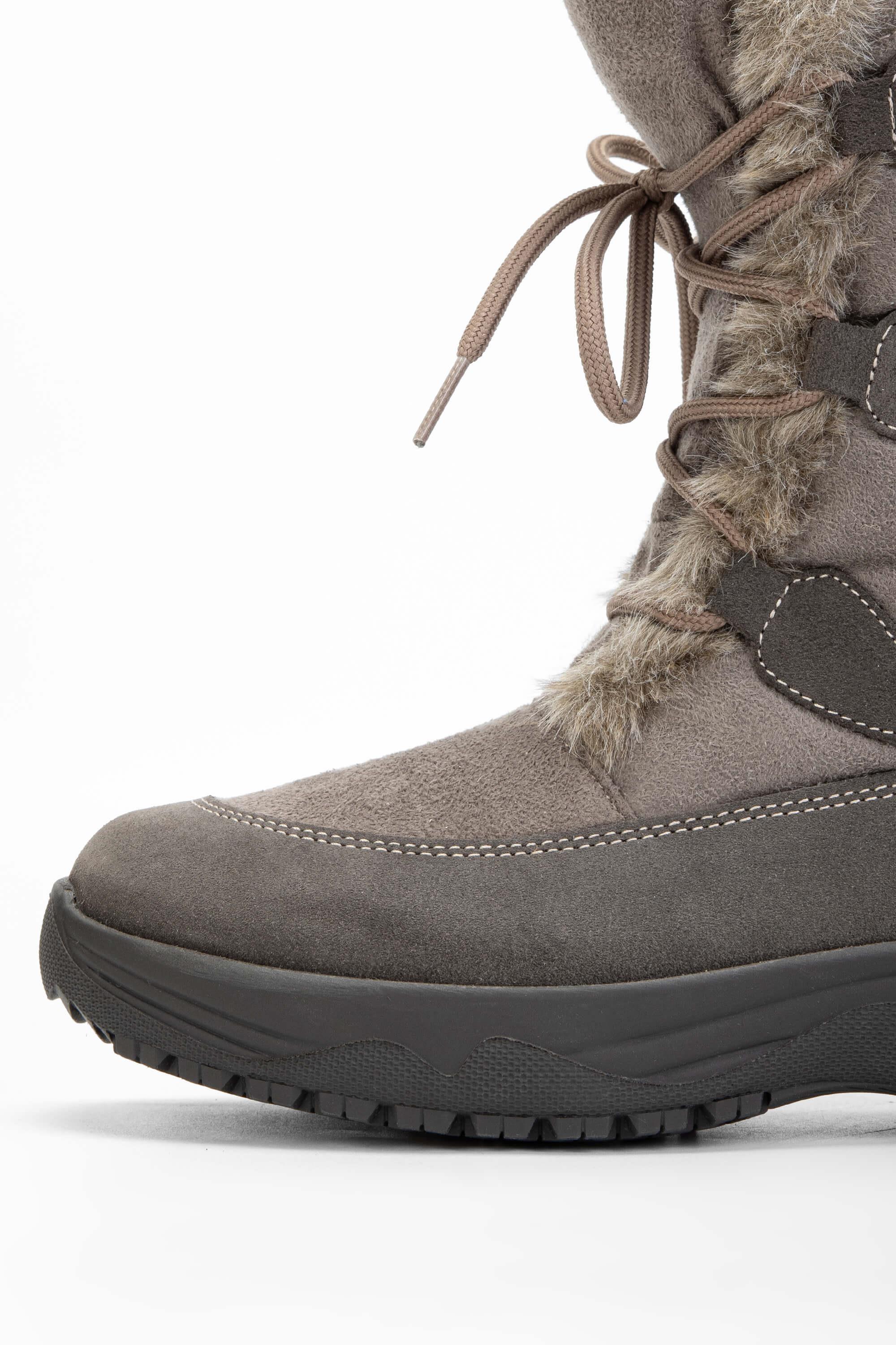 OTHREE Kadın Deri & Tekstil Bej Kar Botu