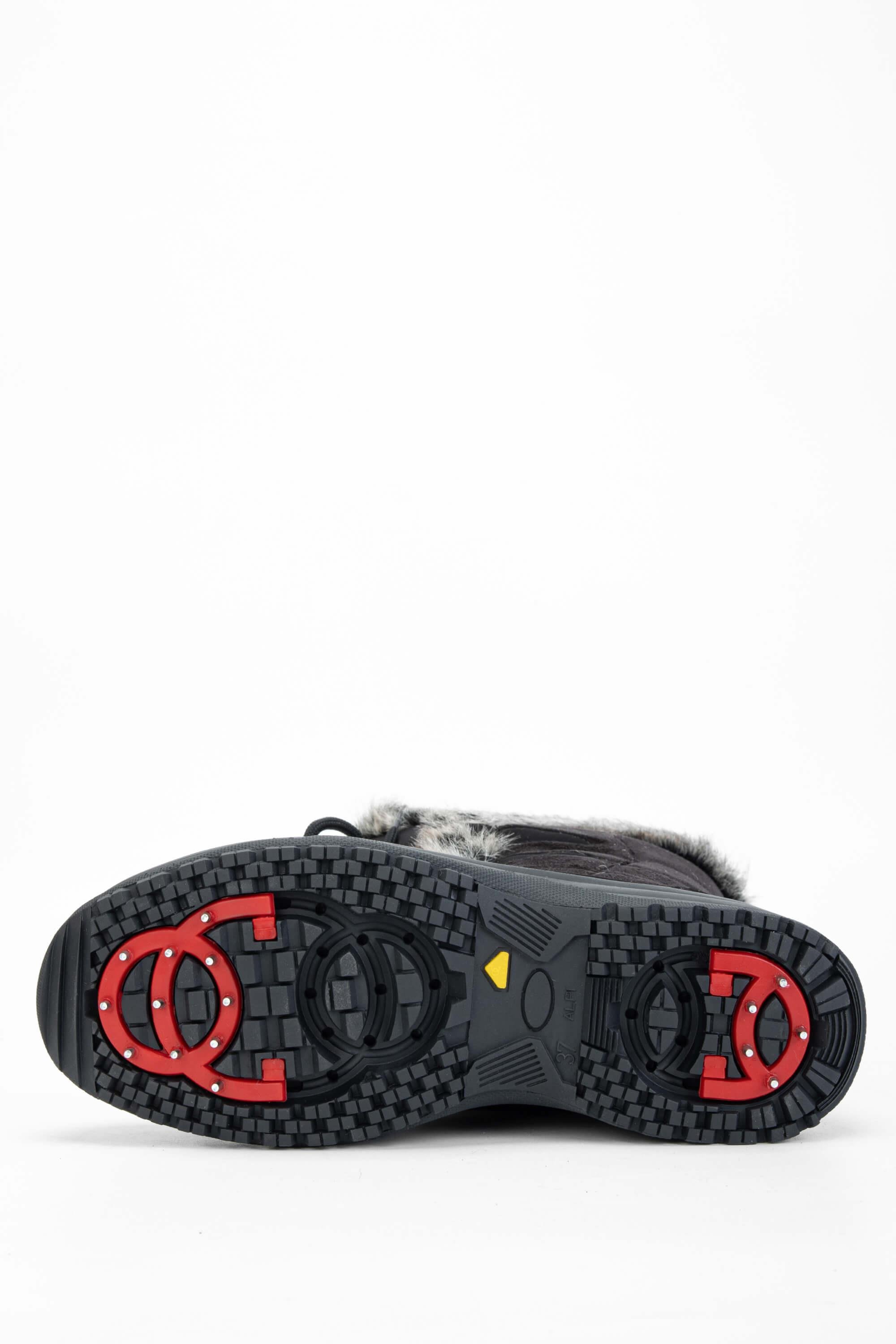 OTHREE Kadın Deri & Tekstil Siyah Kar Botu