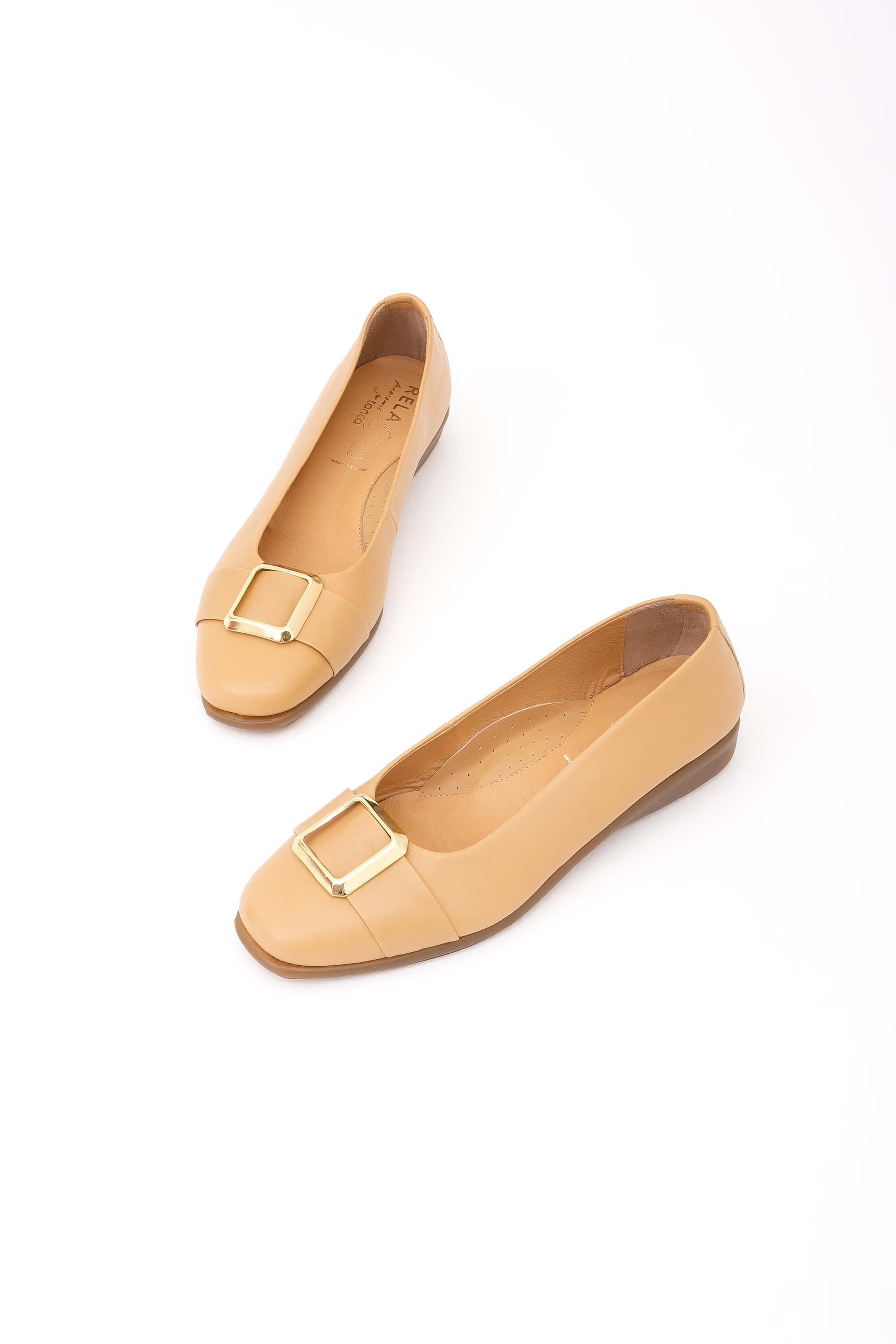 Relax Anatomic Kadın Hakiki Deri Bej Comfort Ayakkabı