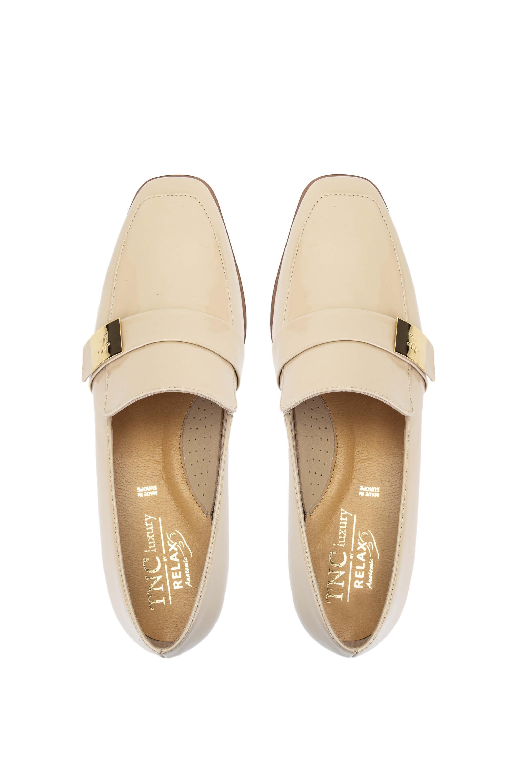 Relax Anatomic Kadın Hakiki Deri Comfort Bej Rugan Ayakkabı