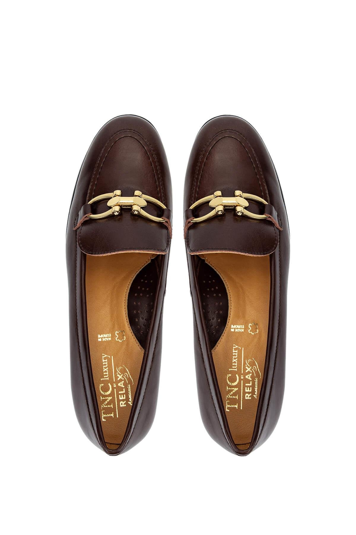 Relax Anatomic Kadın Hakiki Deri Kahverengi Comfort Ayakkabı