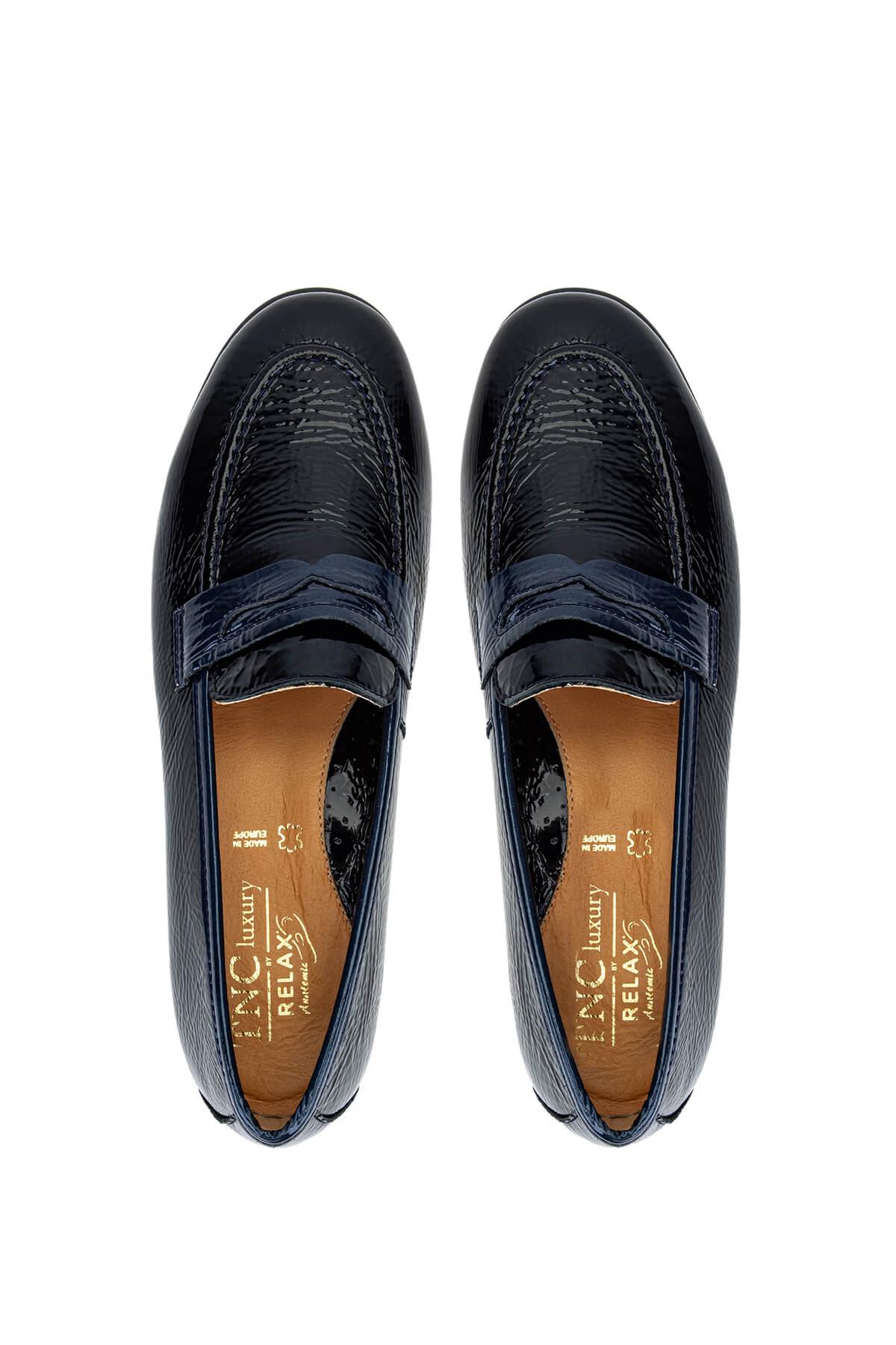Relax Anatomic Kadın Hakiki Deri Lacivert Comfort Ayakkabı