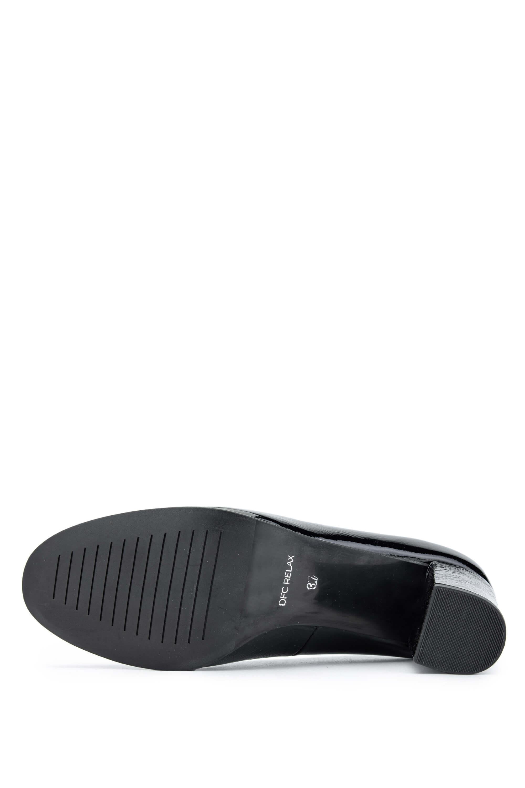 Relax Anatomic Kadın Hakiki Deri Siyah Rugan Comfort Ayakkabı