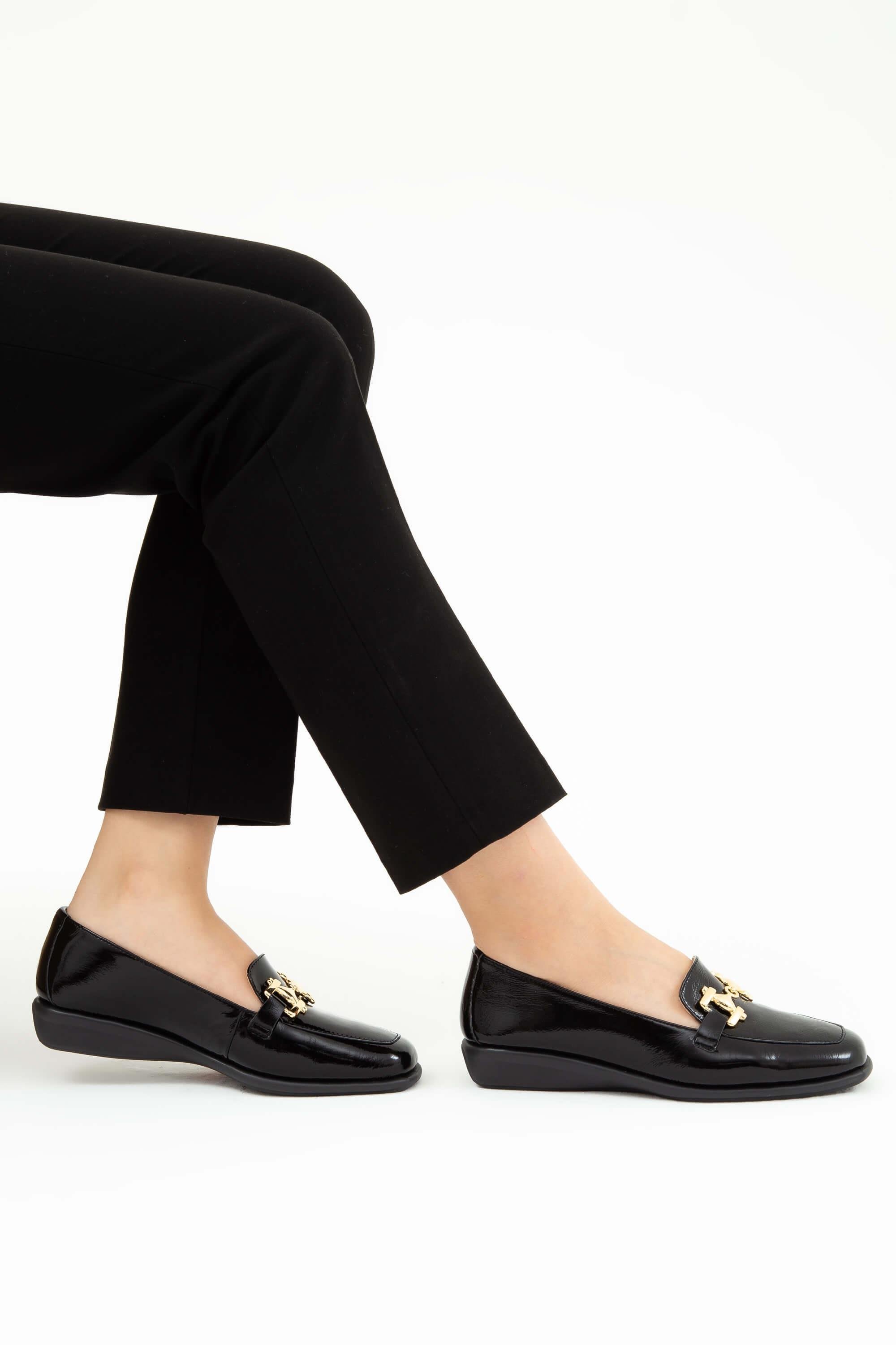 Relax Anatomic Kadın Hakiki Deri Siyah Comfort Ayakkabı