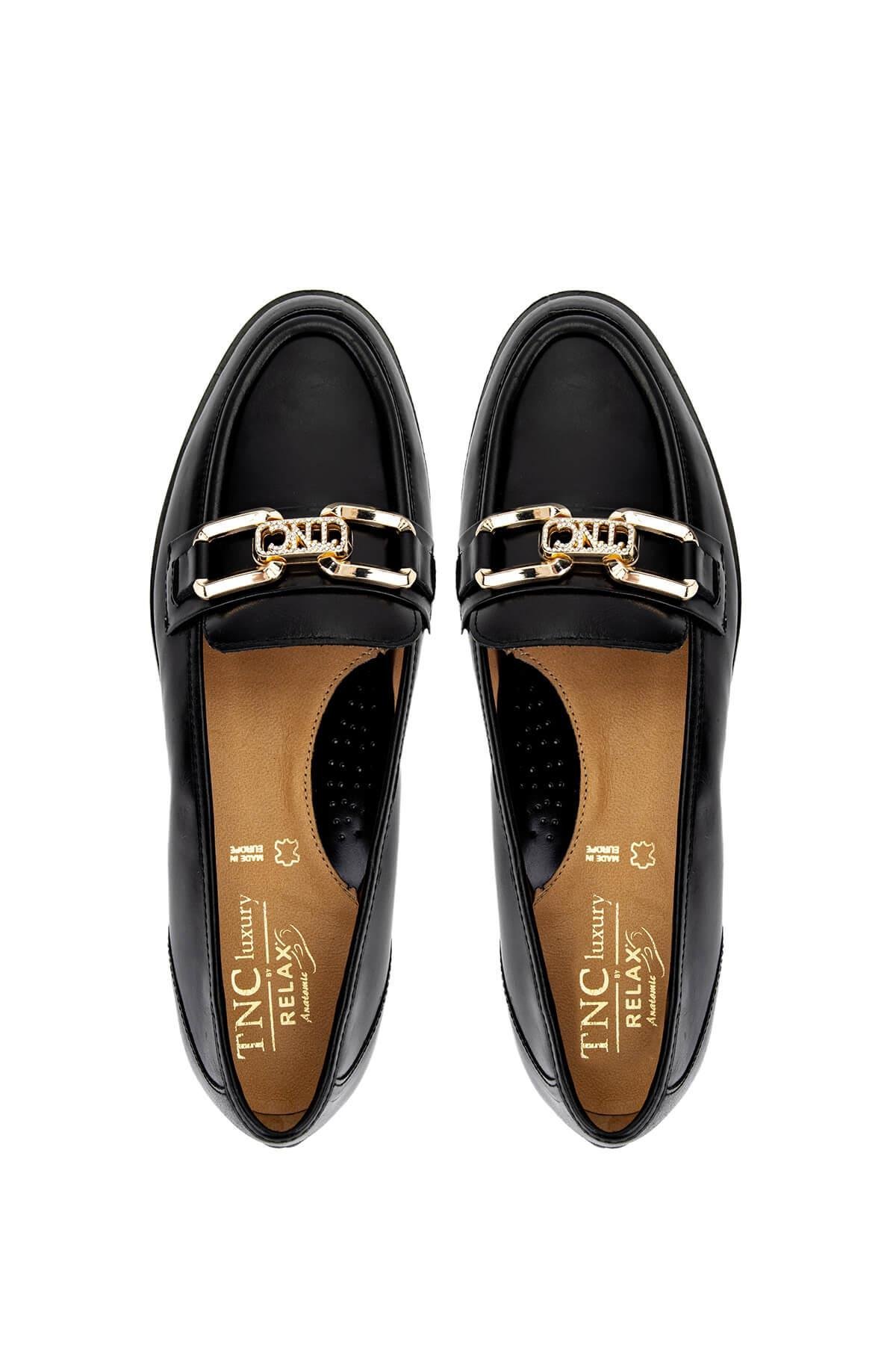 Relax Anatomic Kadın Hakiki Deri Siyah Comfort Ayakkabı