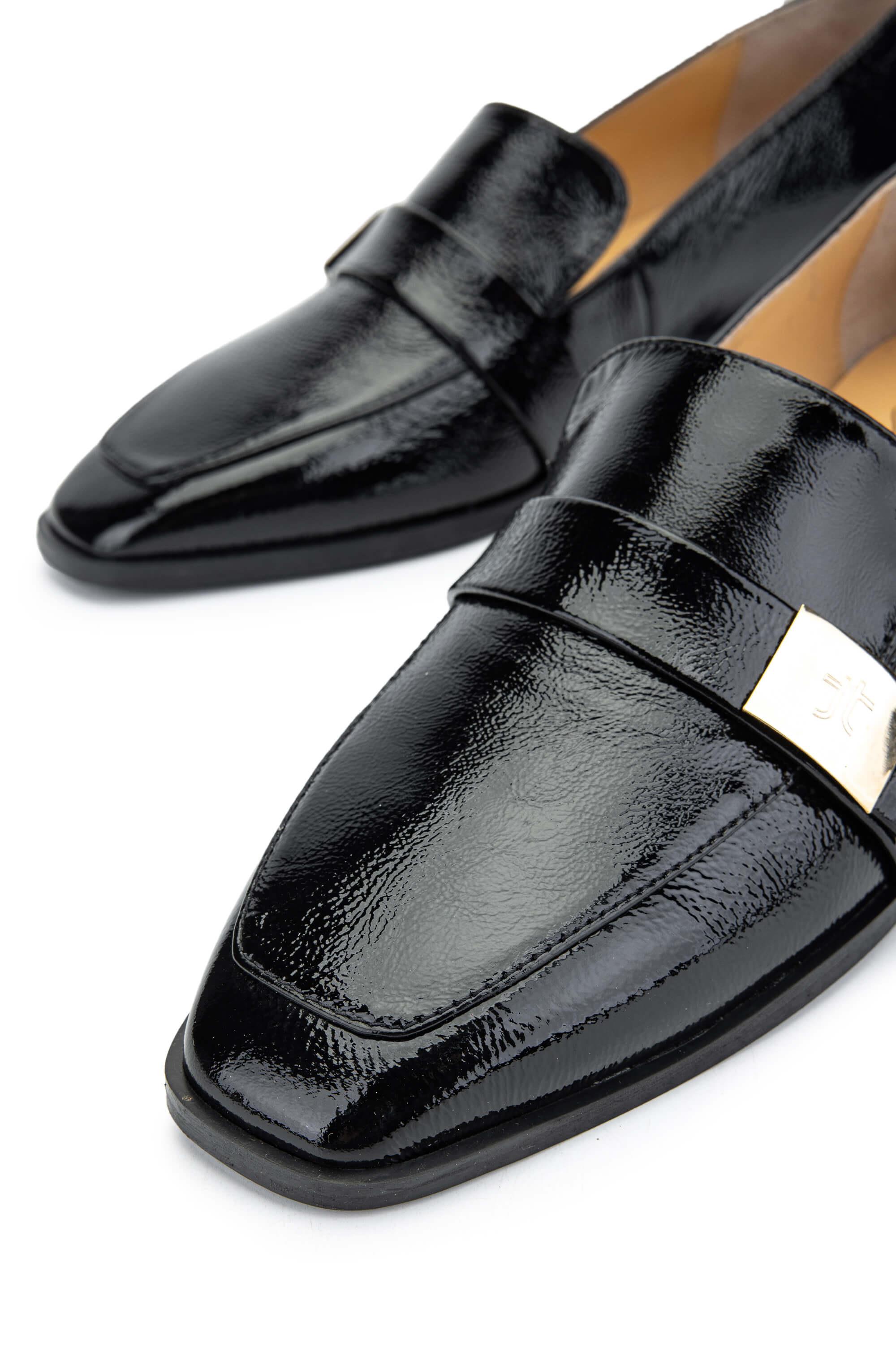 Relax Anatomic Kadın Hakiki Deri Siyah Rugan Comfort Ayakkabı