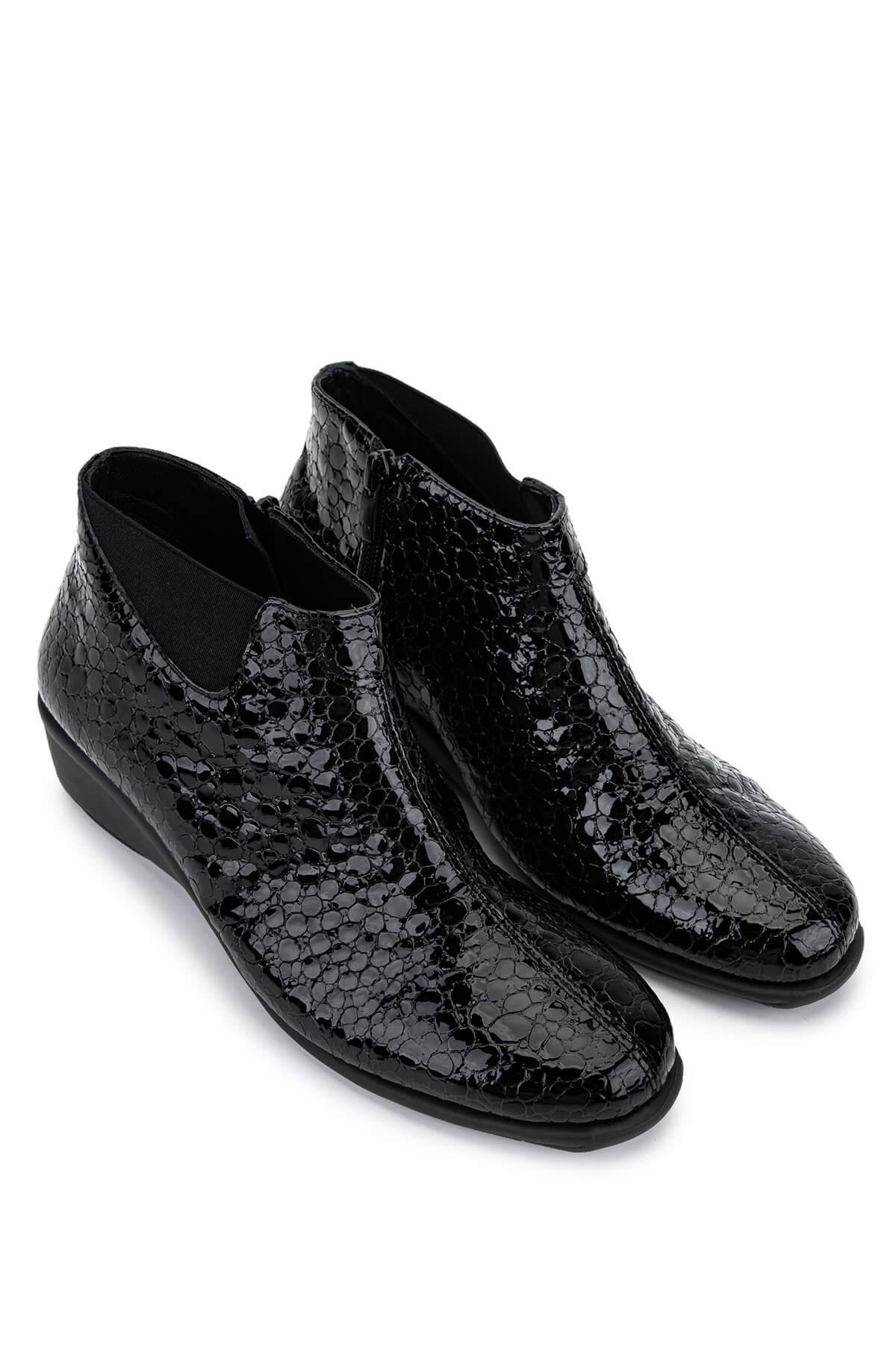 Relax Anatomic Kadın Hakiki Deri Siyah Casual Bot