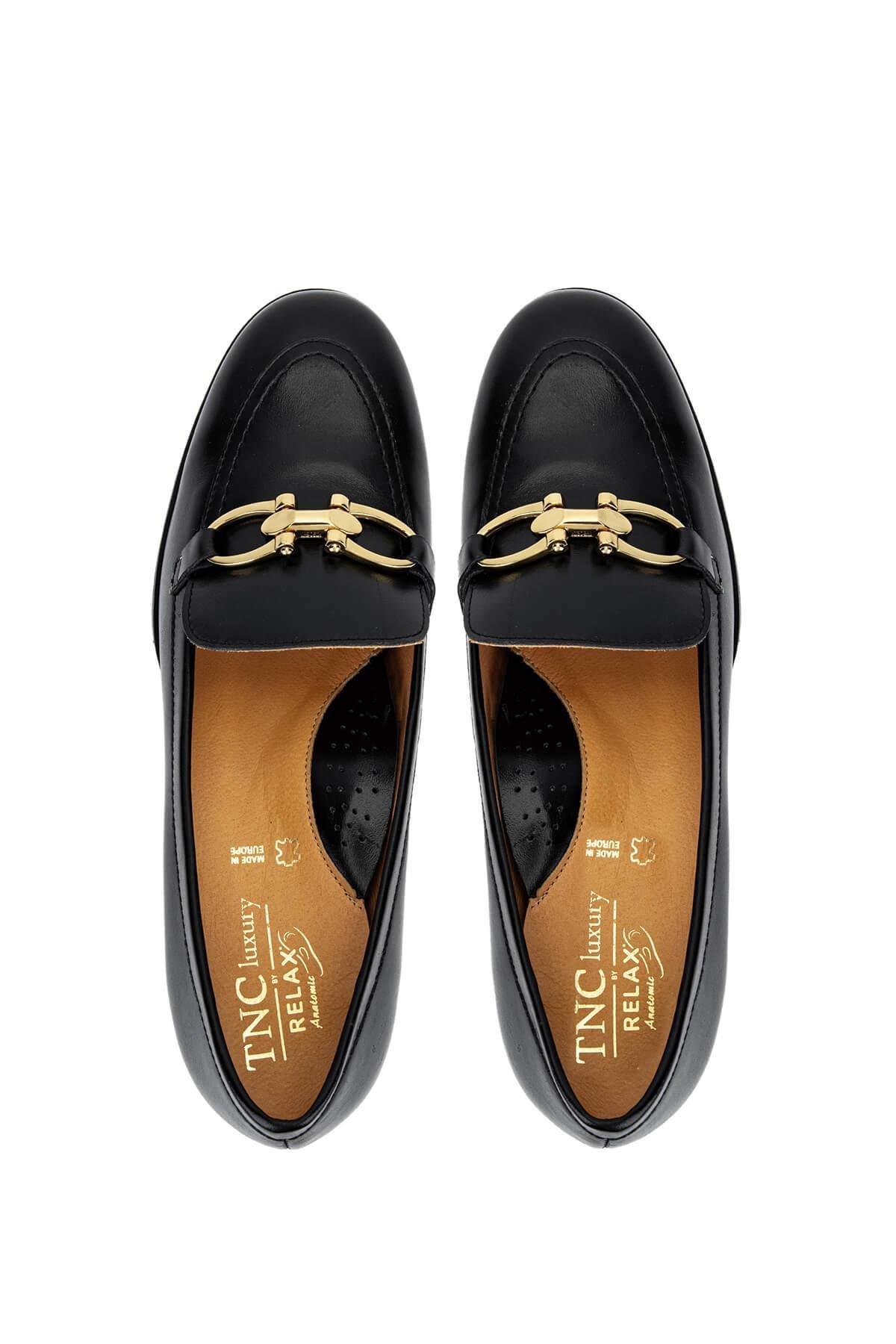 Relax Anatomic Kadın Hakiki Deri Siyah Comfort Ayakkabı