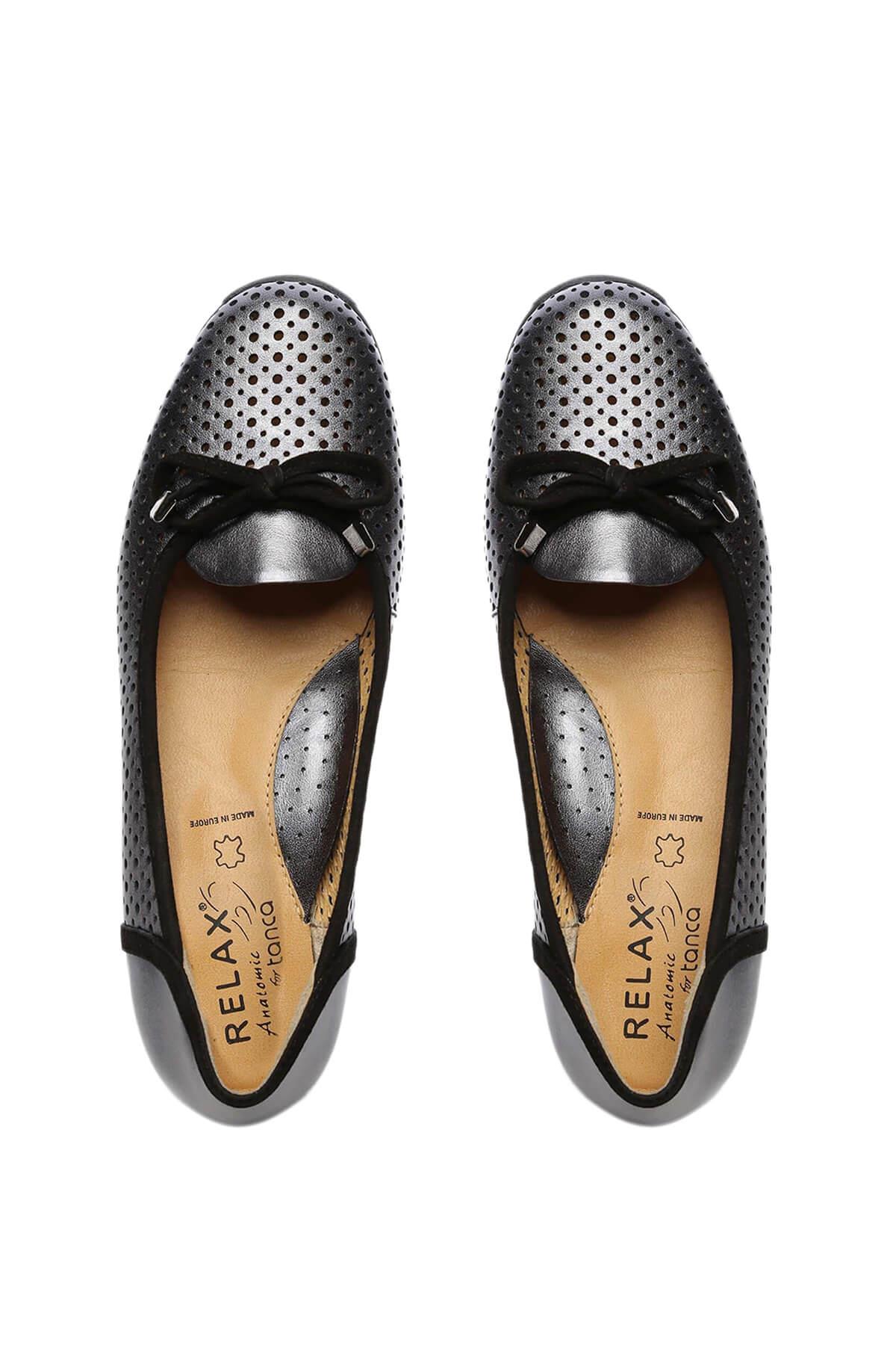 Relax Anatomic Kadın Hakiki Deri Siyah Comfort Ayakkabı