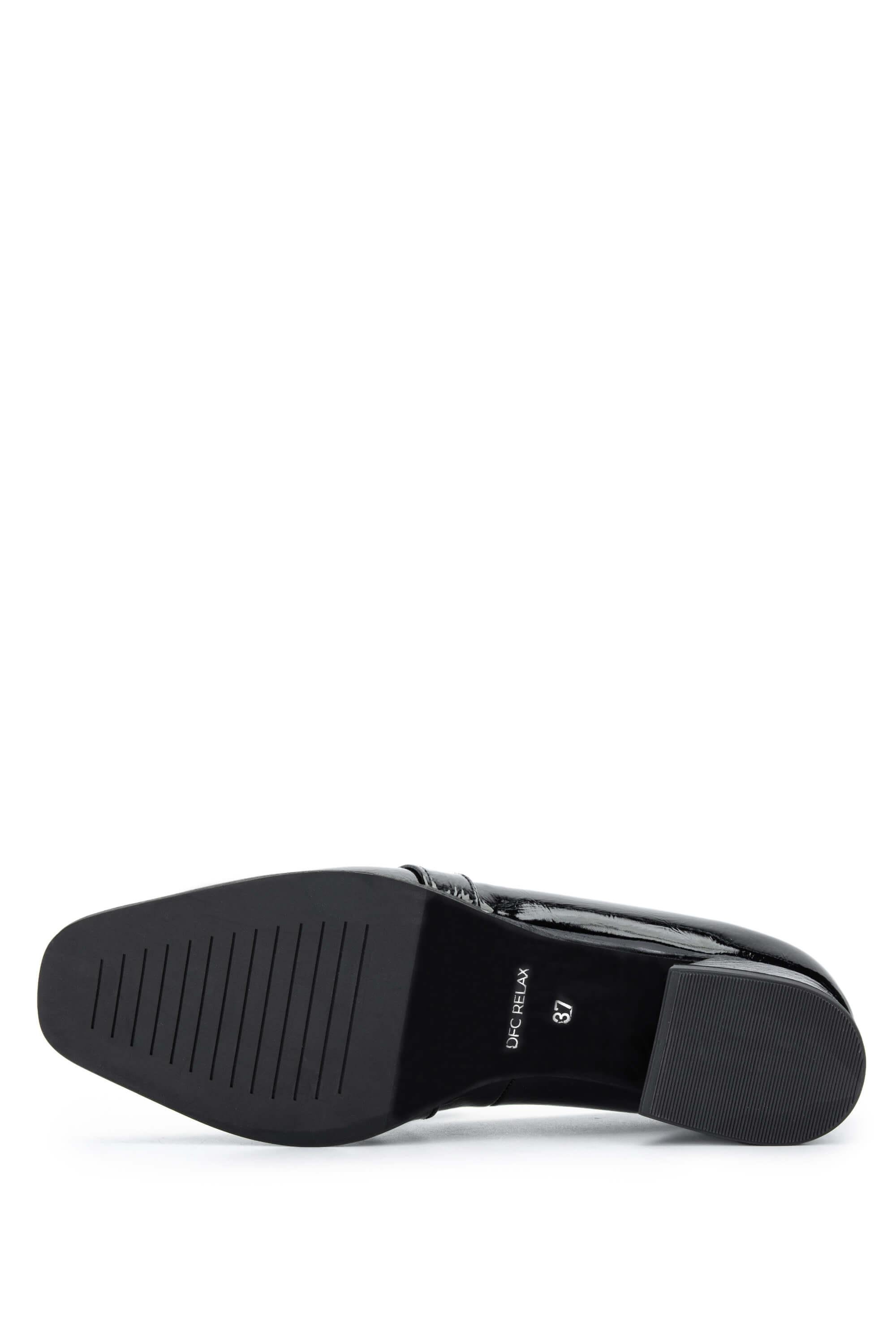 Relax Anatomic Kadın Hakiki Deri Siyah Rugan Comfort Ayakkabı