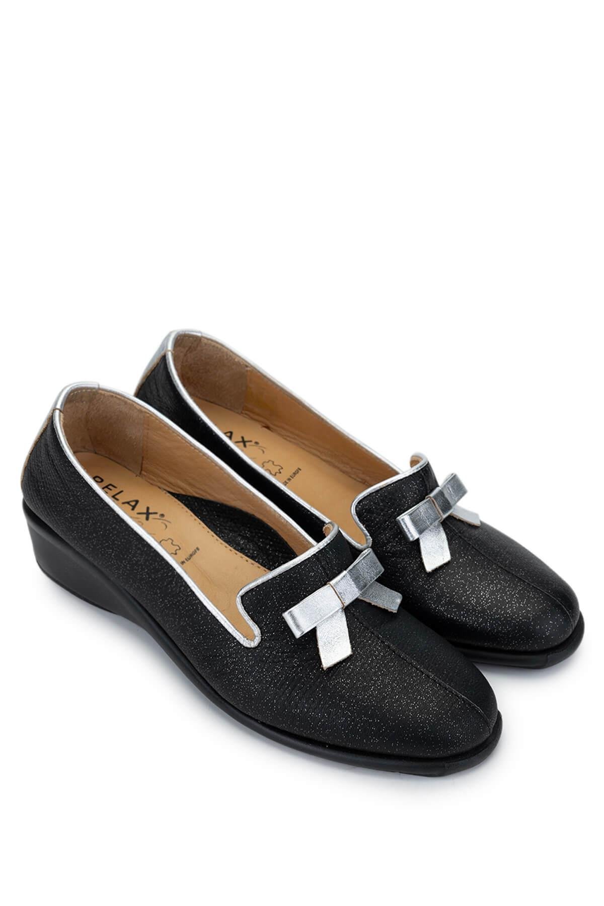 Relax Anatomic Kadın Vegan Siyah Mokasen & Loafer Ayakkabı