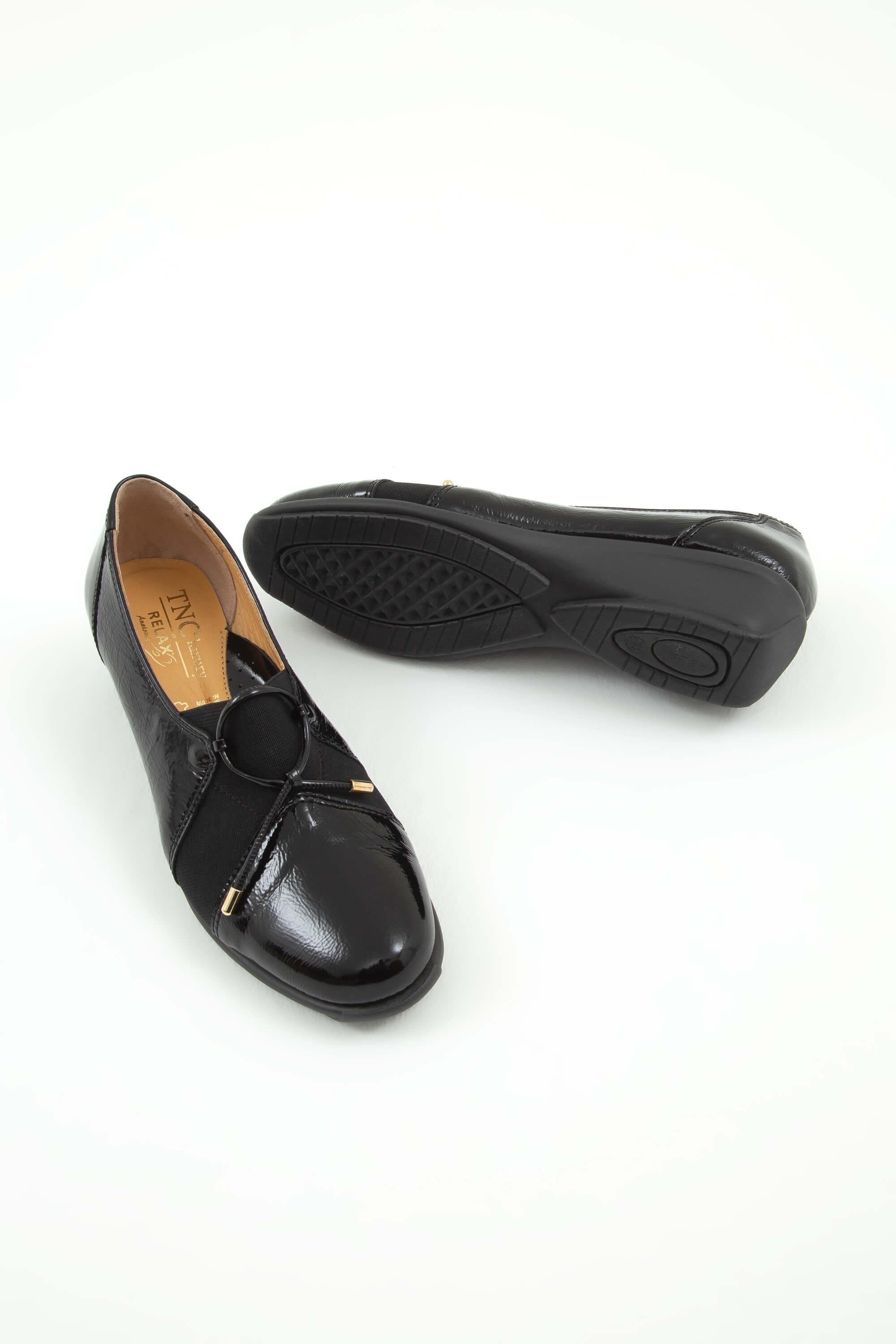 Relax Anatomic Kadın Vegan Siyah Mokasen & Loafer Ayakkabı