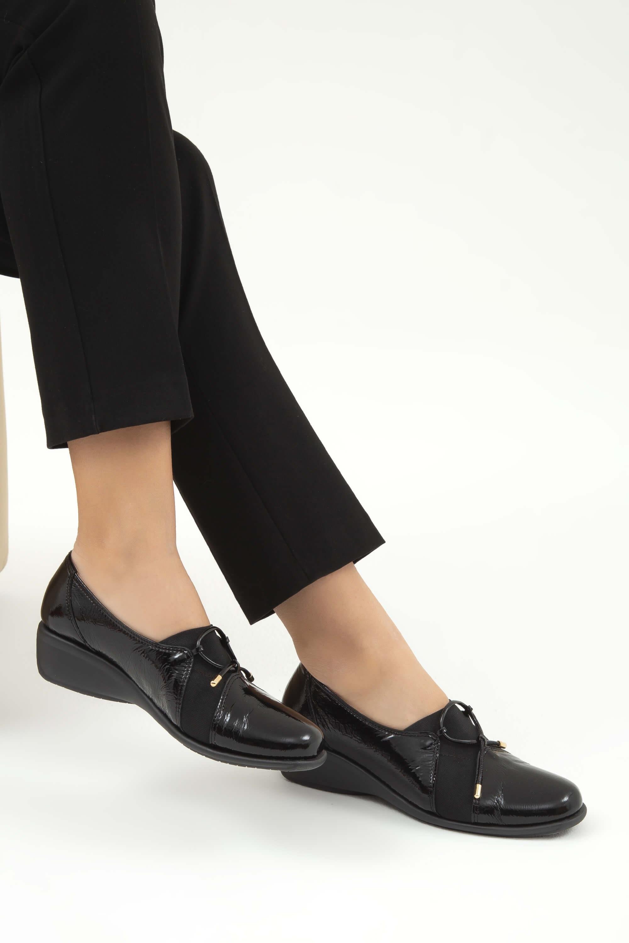 Relax Anatomic Kadın Vegan Siyah Mokasen & Loafer Ayakkabı