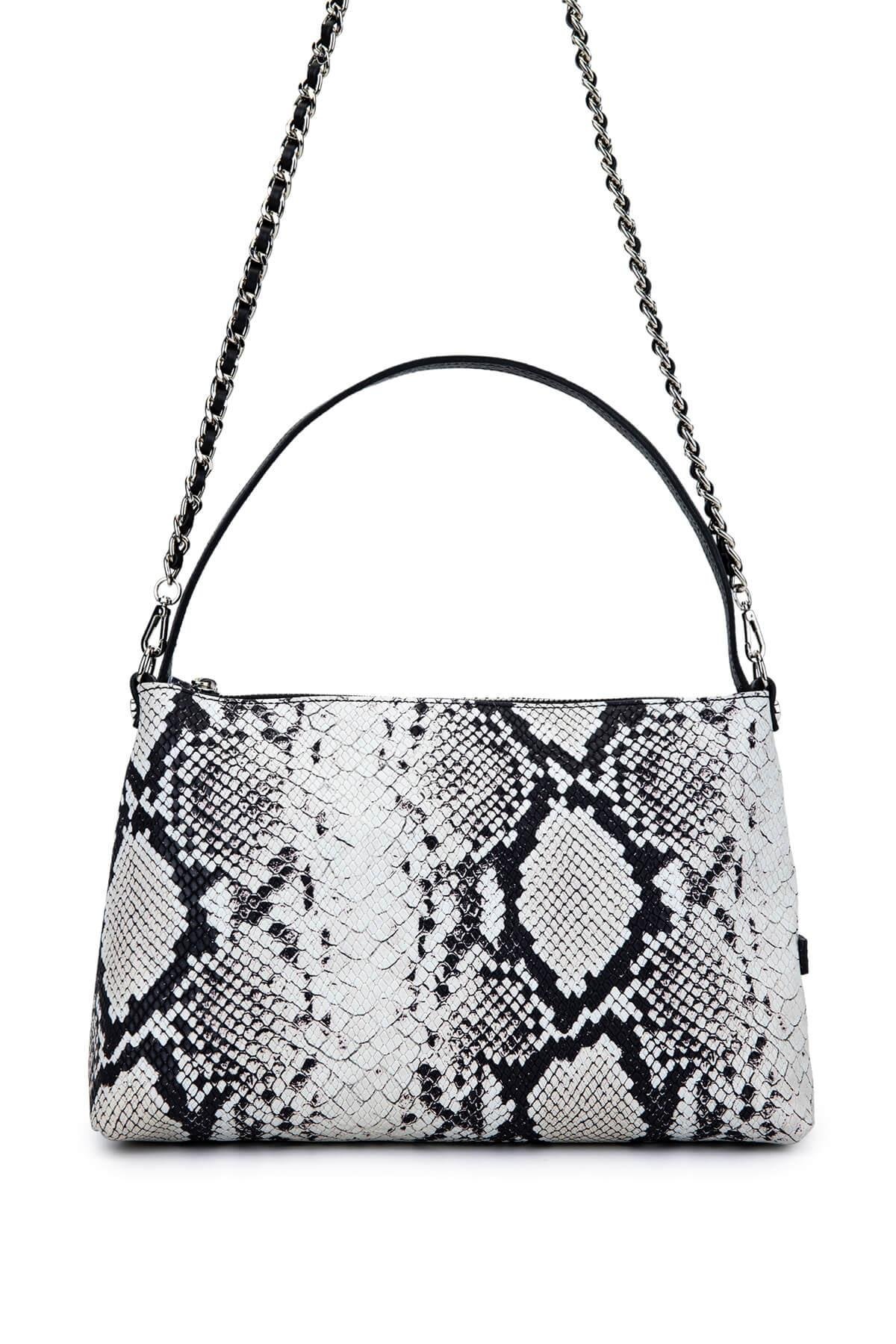 Ripani Kadın Hakiki Deri Beyaz Omuz Çanta