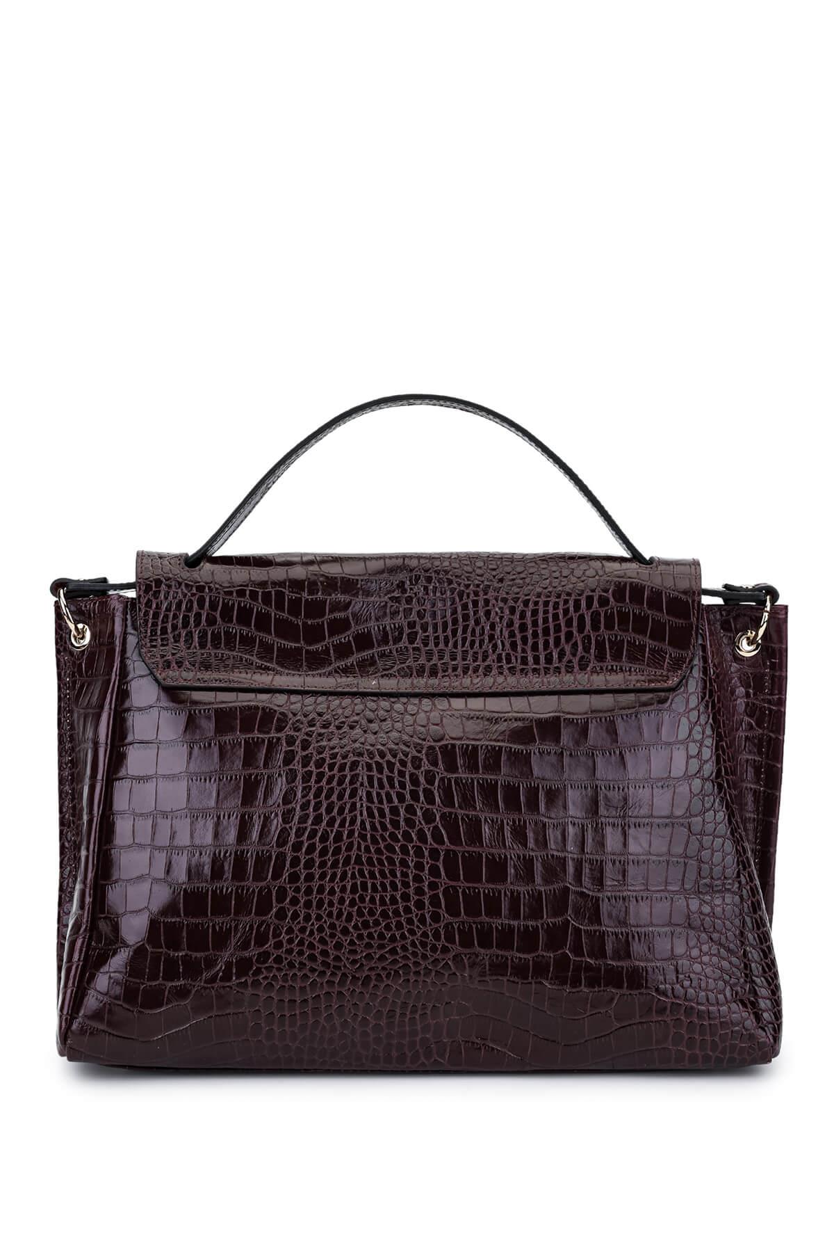 Ripani Kadın Hakiki Deri Bordo Omuz Çanta