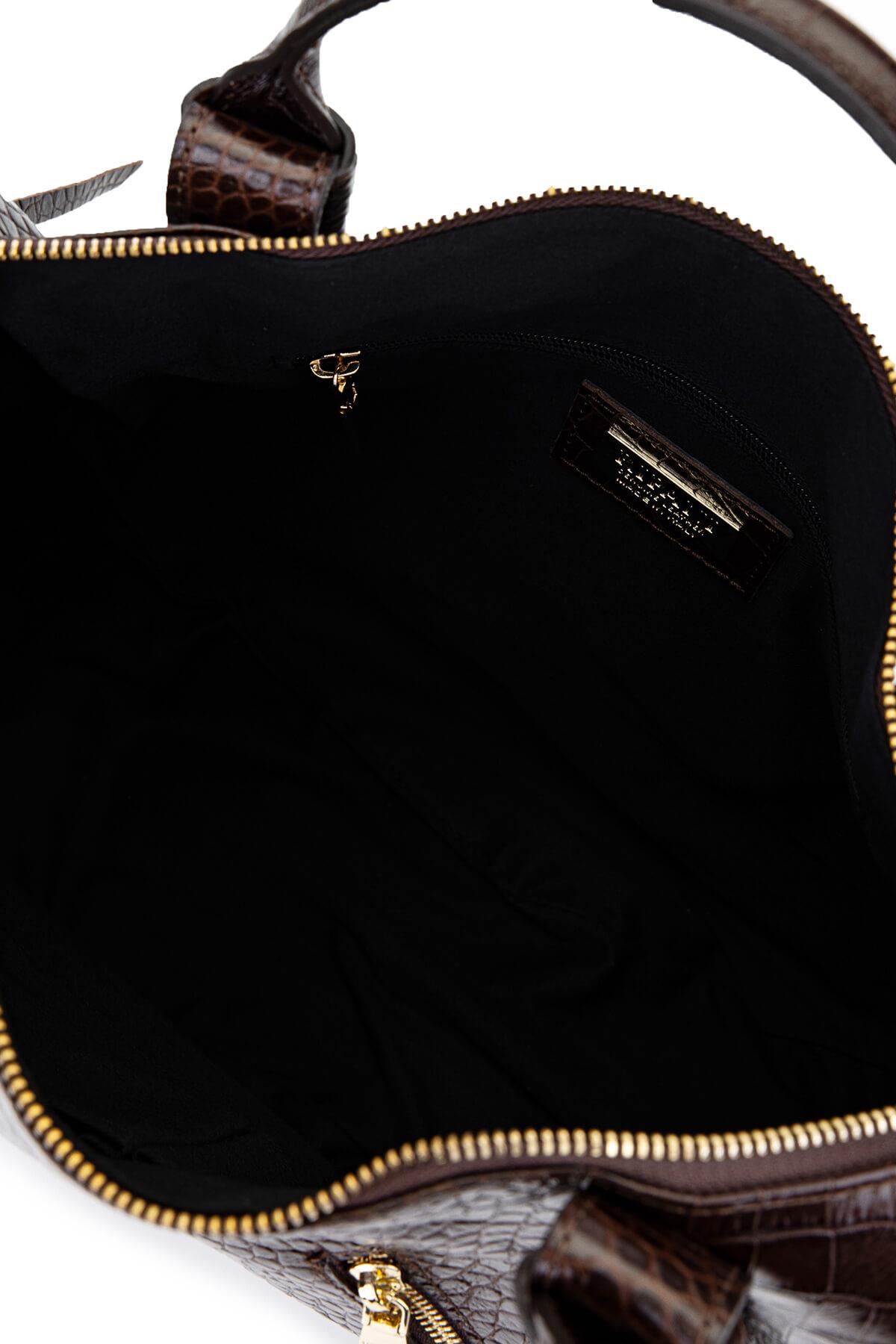 Ripani Kadın Hakiki Deri Kahverengi Omuz Çanta