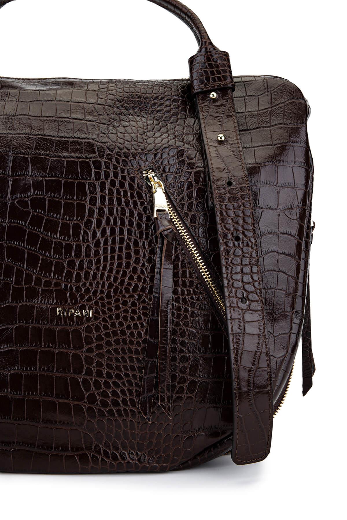 Ripani Kadın Hakiki Deri Kahverengi Omuz Çanta