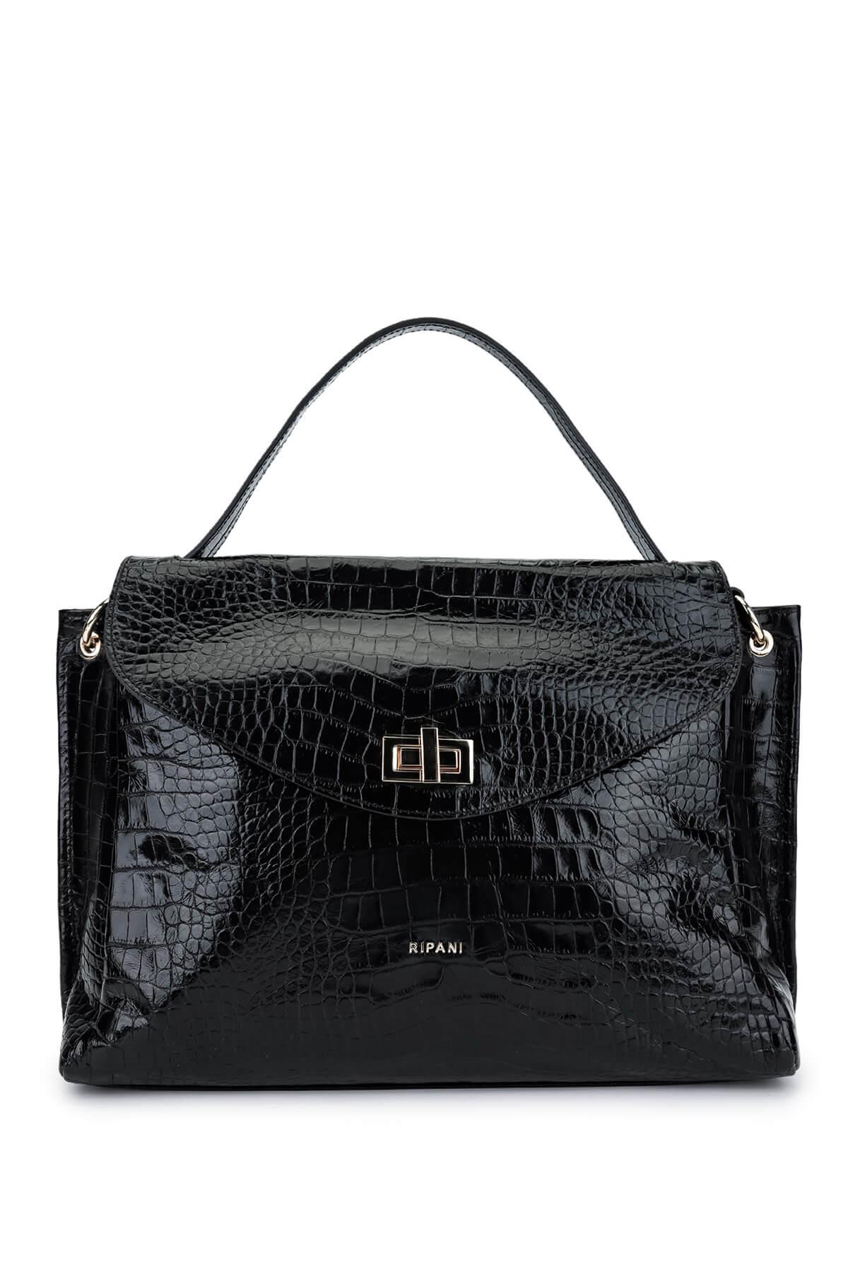 Ripani Kadın Hakiki Deri Siyah Omuz Çanta