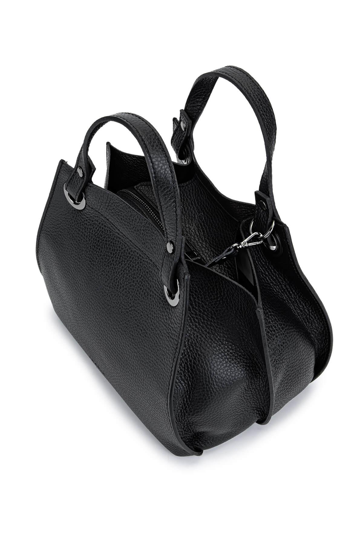 Ripani Kadın Hakiki Deri Siyah Omuz Çanta