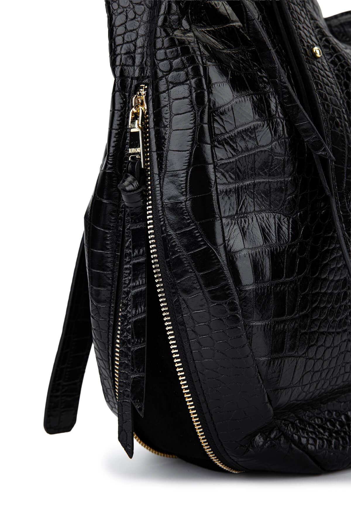 Ripani Kadın Hakiki Deri Siyah Omuz Çanta