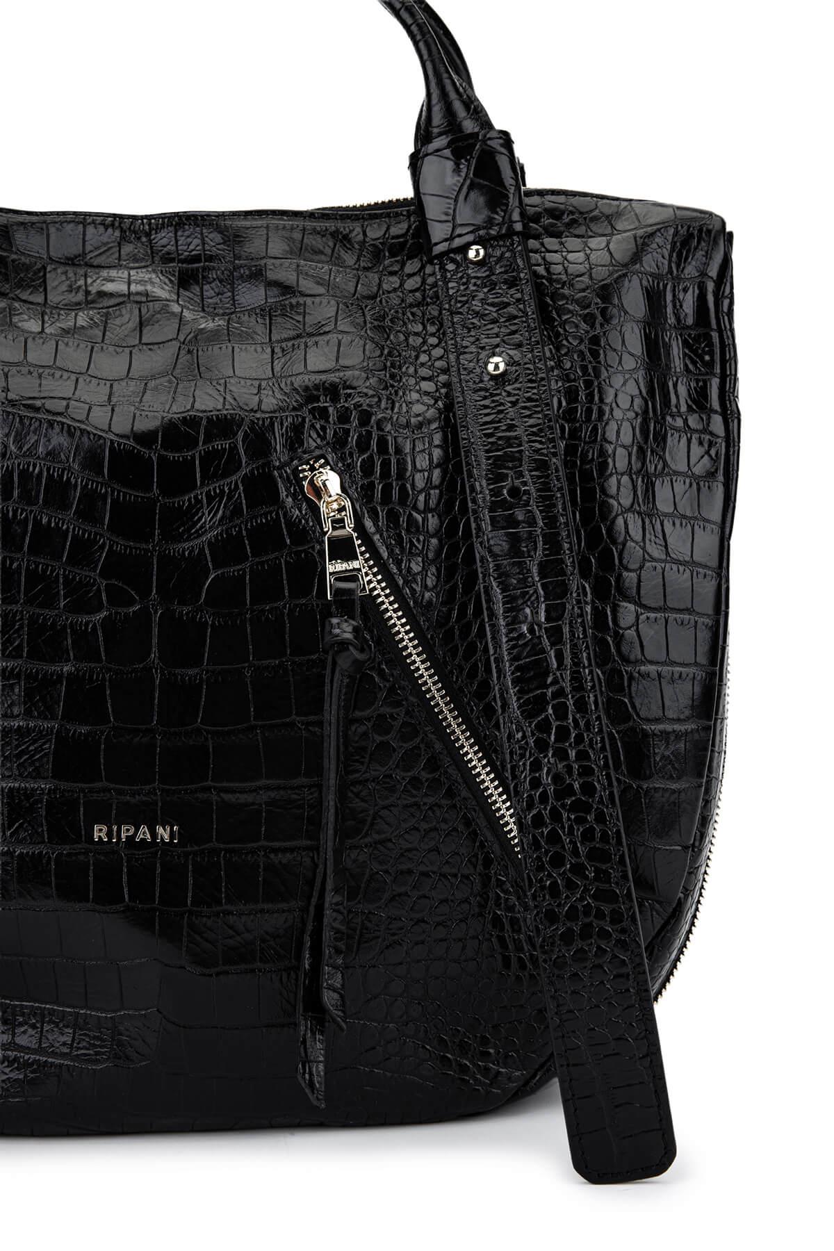 Ripani Kadın Hakiki Deri Siyah Omuz Çanta